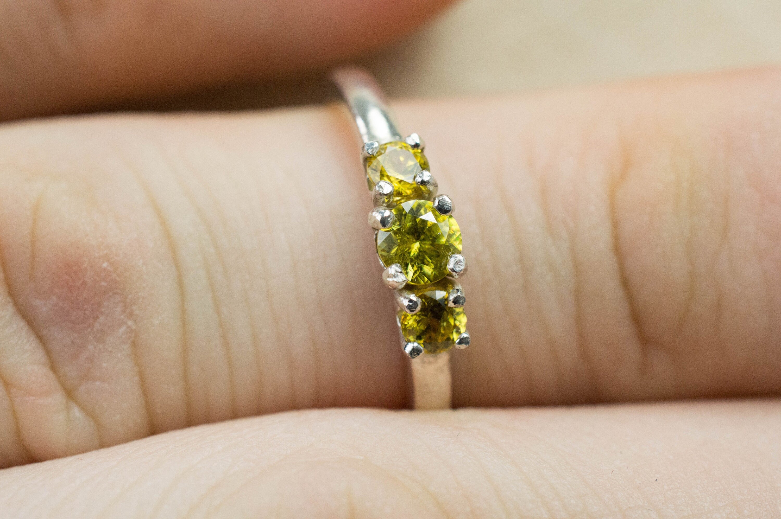 Sphene Ring, Genuine Untreated Pakistan and Afghanistan Sphene