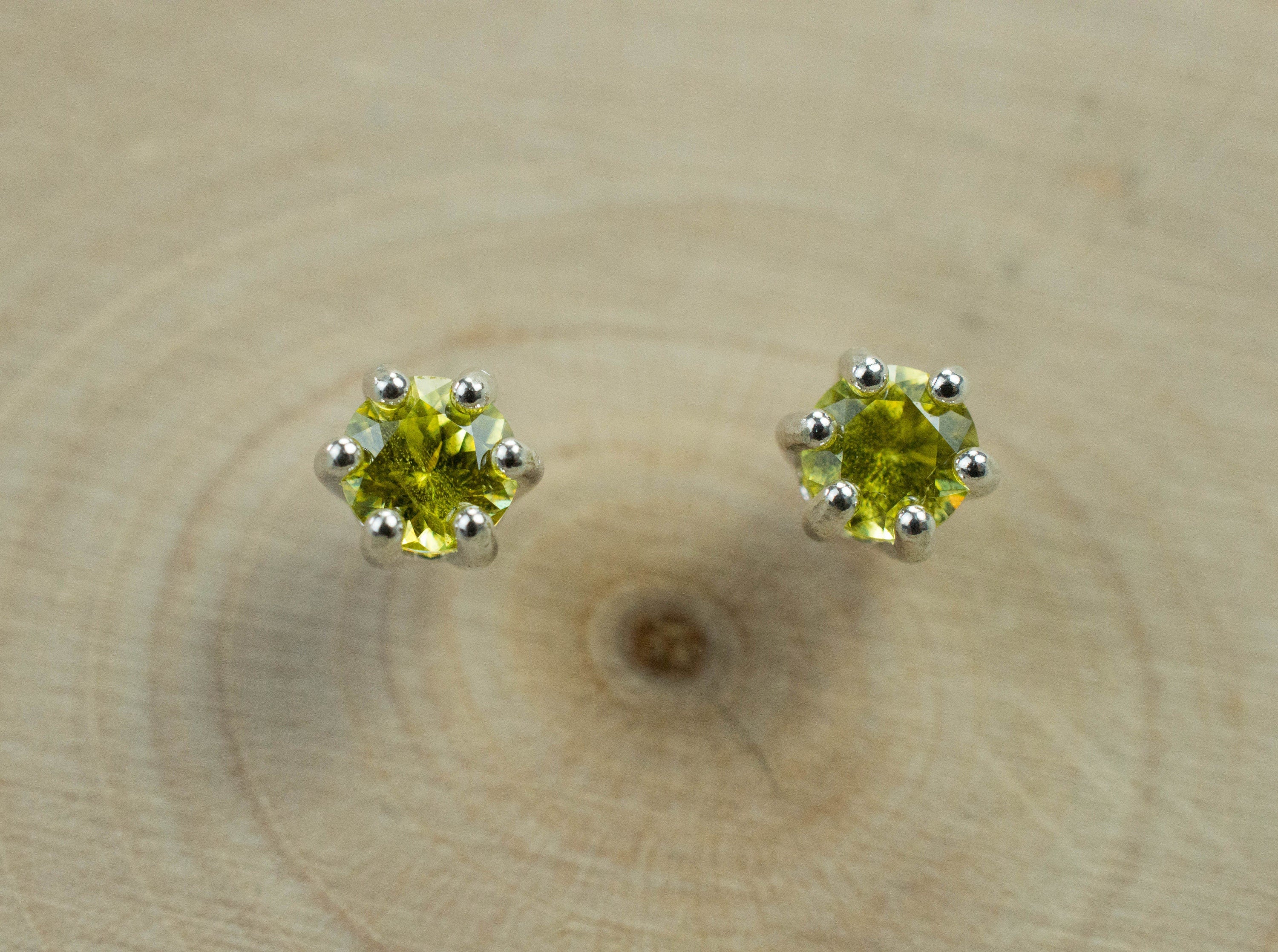 Sphene Earrings, Natural Untreated Pakistan Sphene; 0.515cts