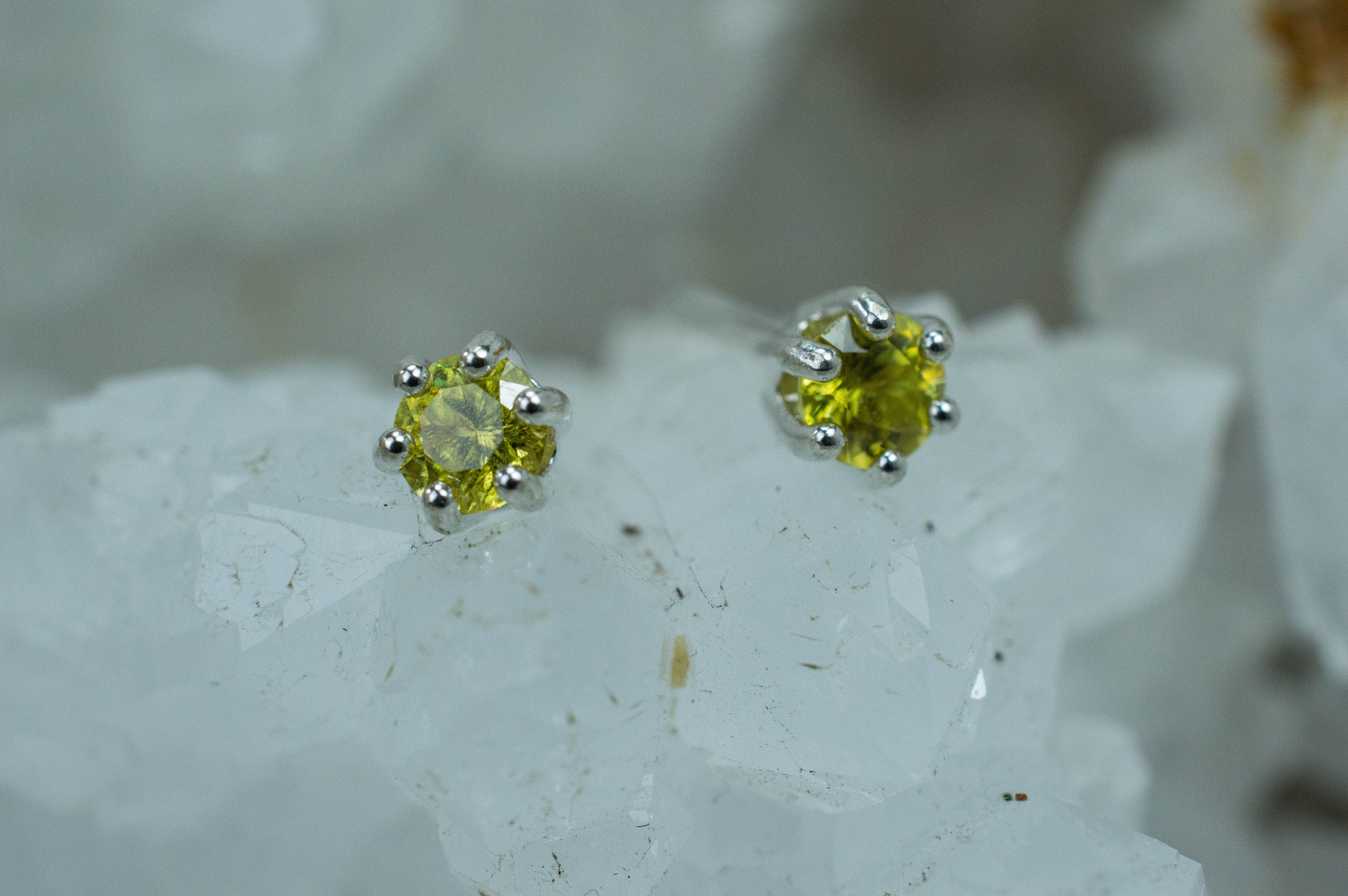 Sphene Earrings, Natural Untreated Pakistan Sphene; 0.515cts