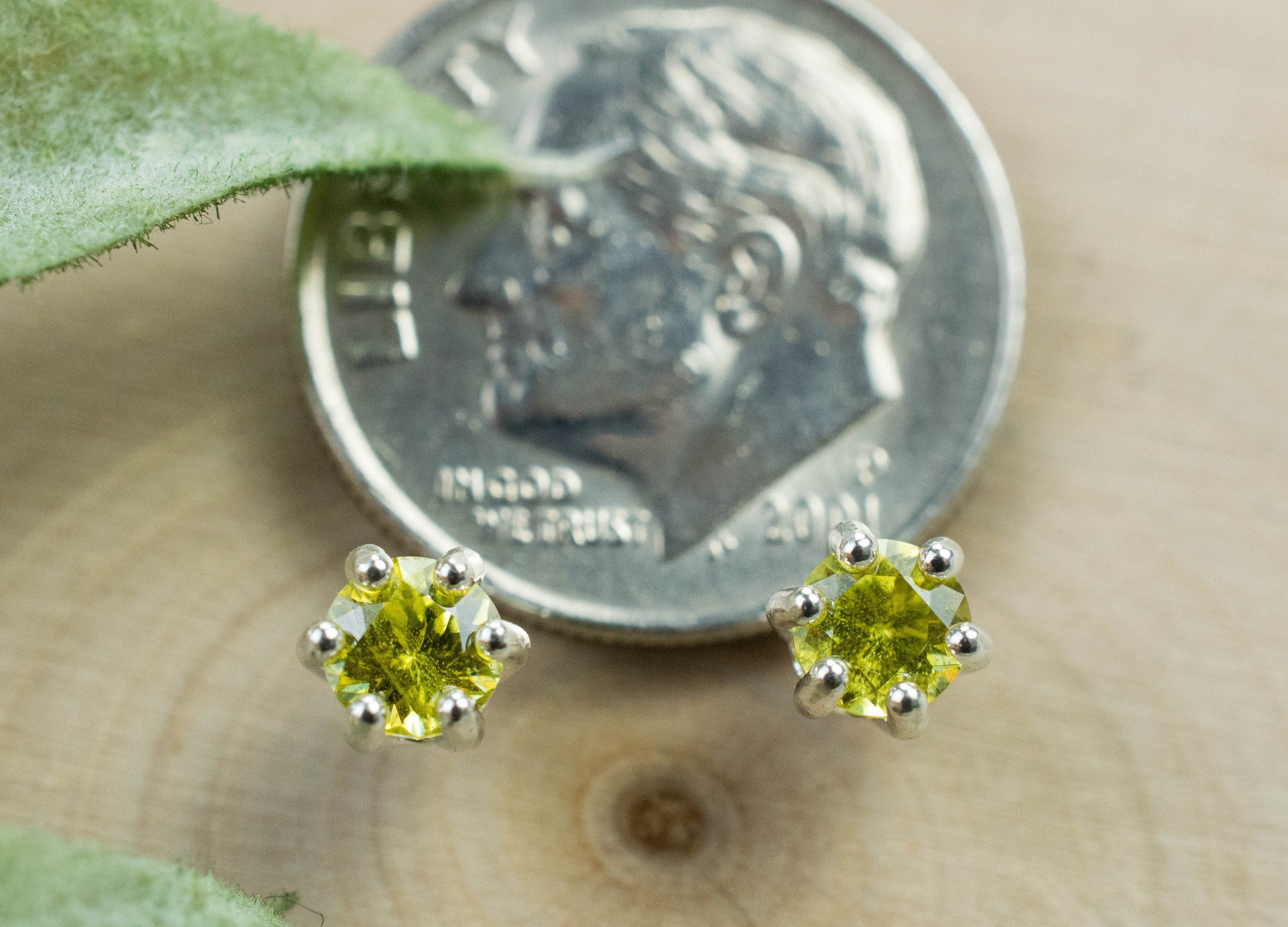 Sphene Earrings, Natural Untreated Pakistan Sphene; 0.515cts