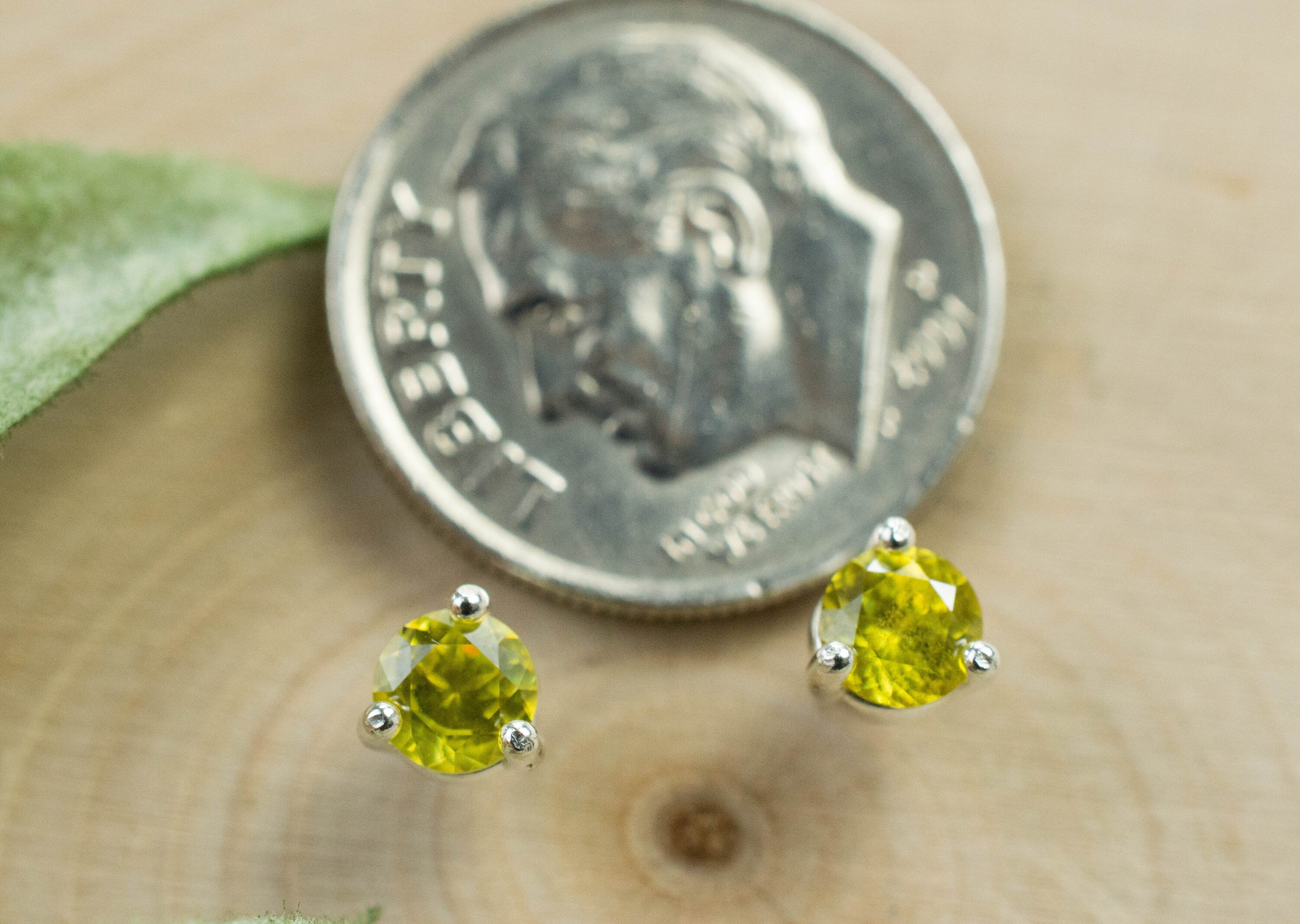 Sphene Earrings, Natural Untreated Pakistan Sphene; 0.560cts