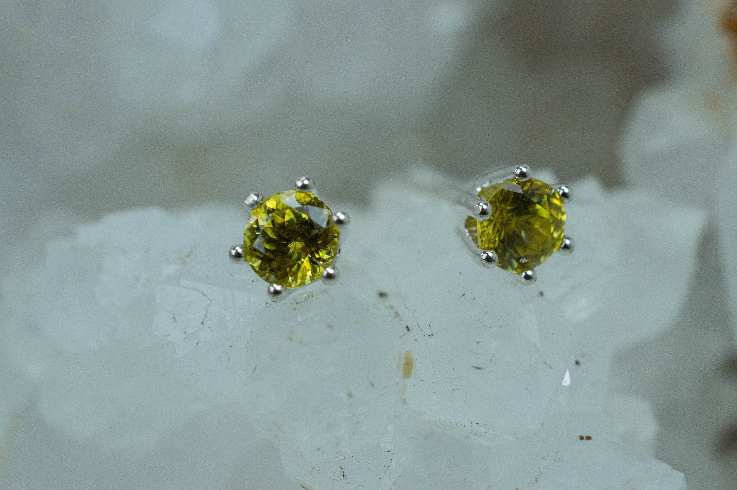 Sphene Earrings, Natural Untreated Pakistan Sphene; 0.850cts