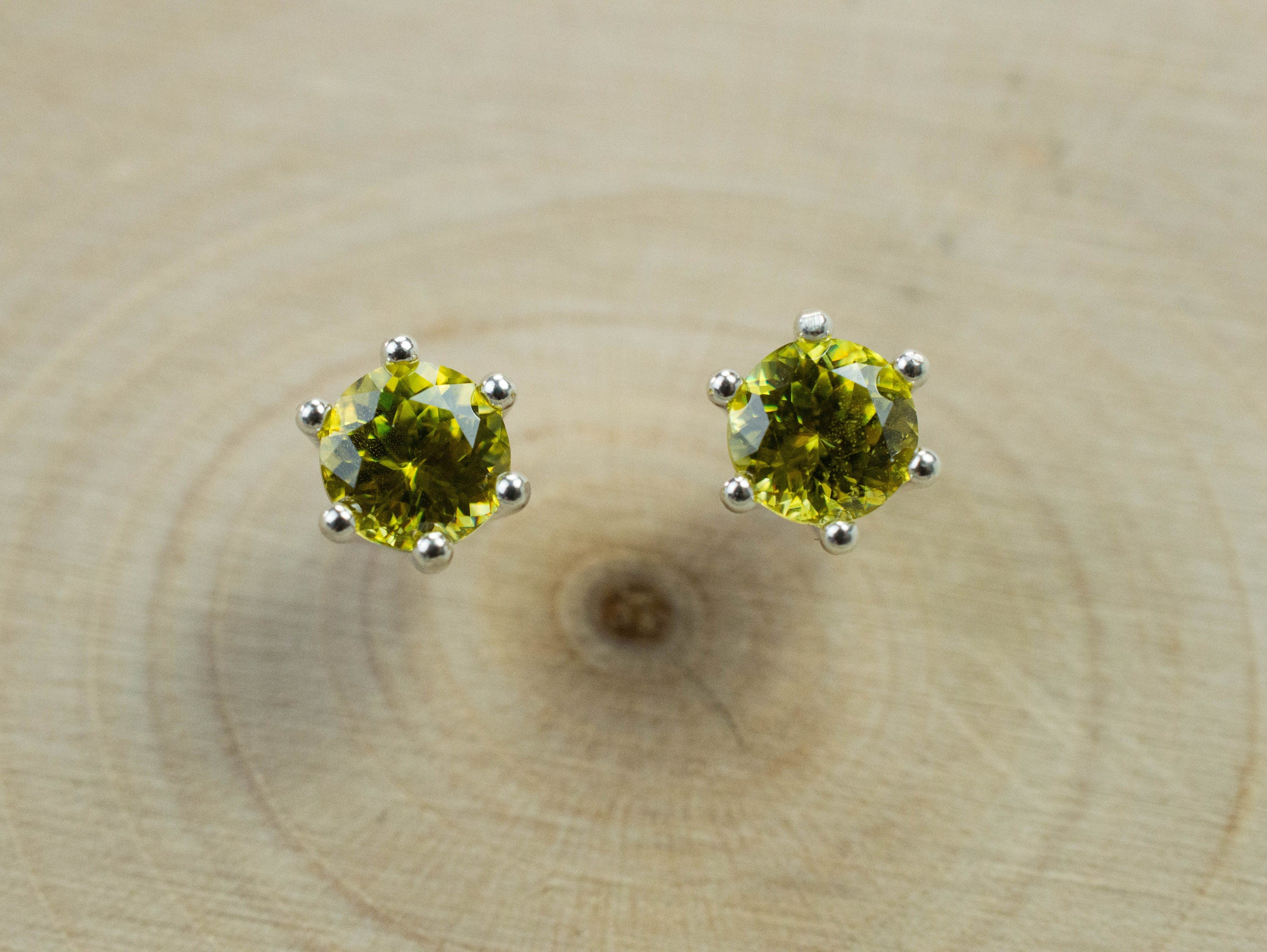 Sphene Earrings, Natural Untreated Pakistan Sphene; 0.850cts