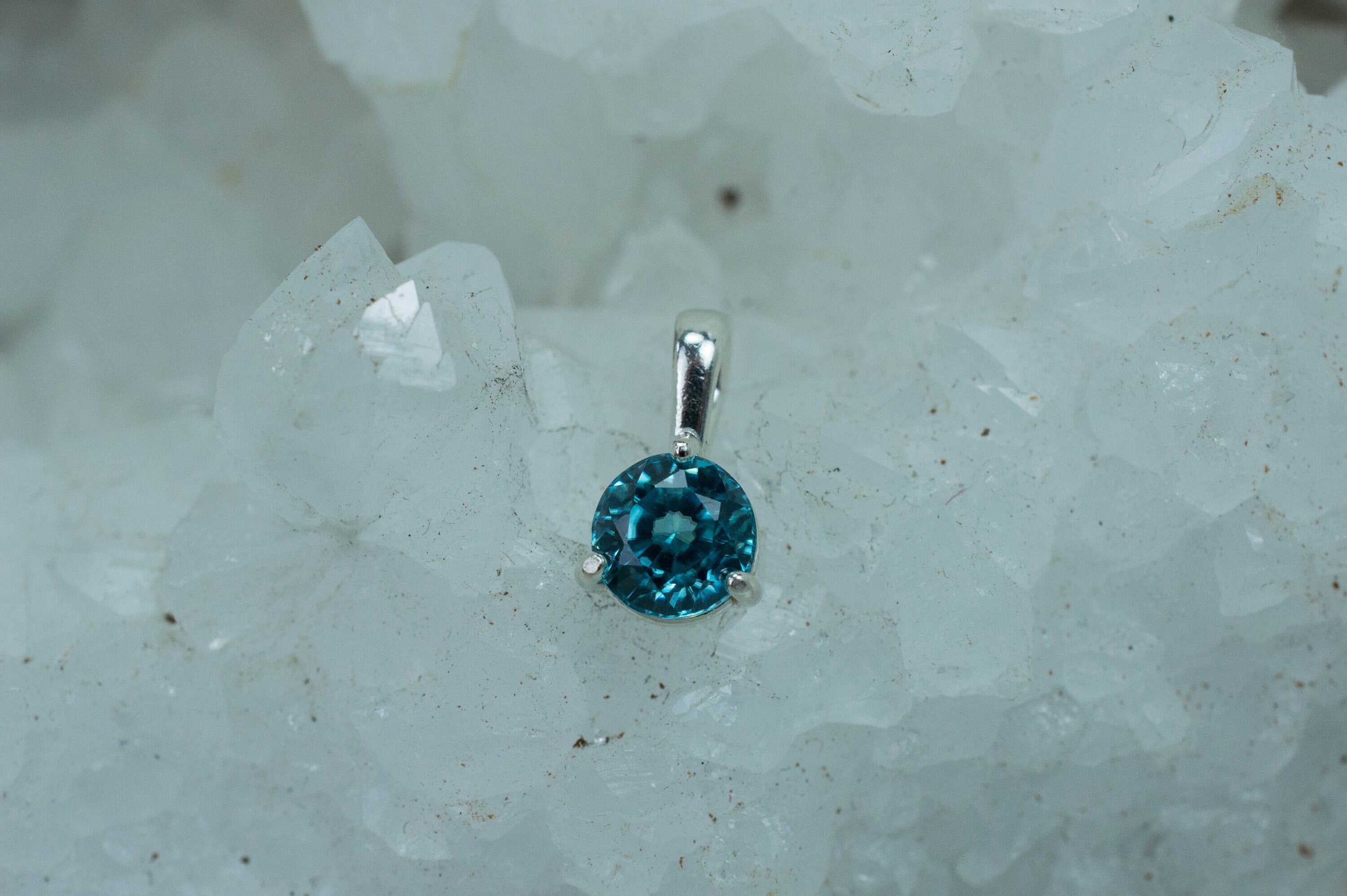 Blue Zircon Pendant, Natural Cambodian Zircon; 1.930cts