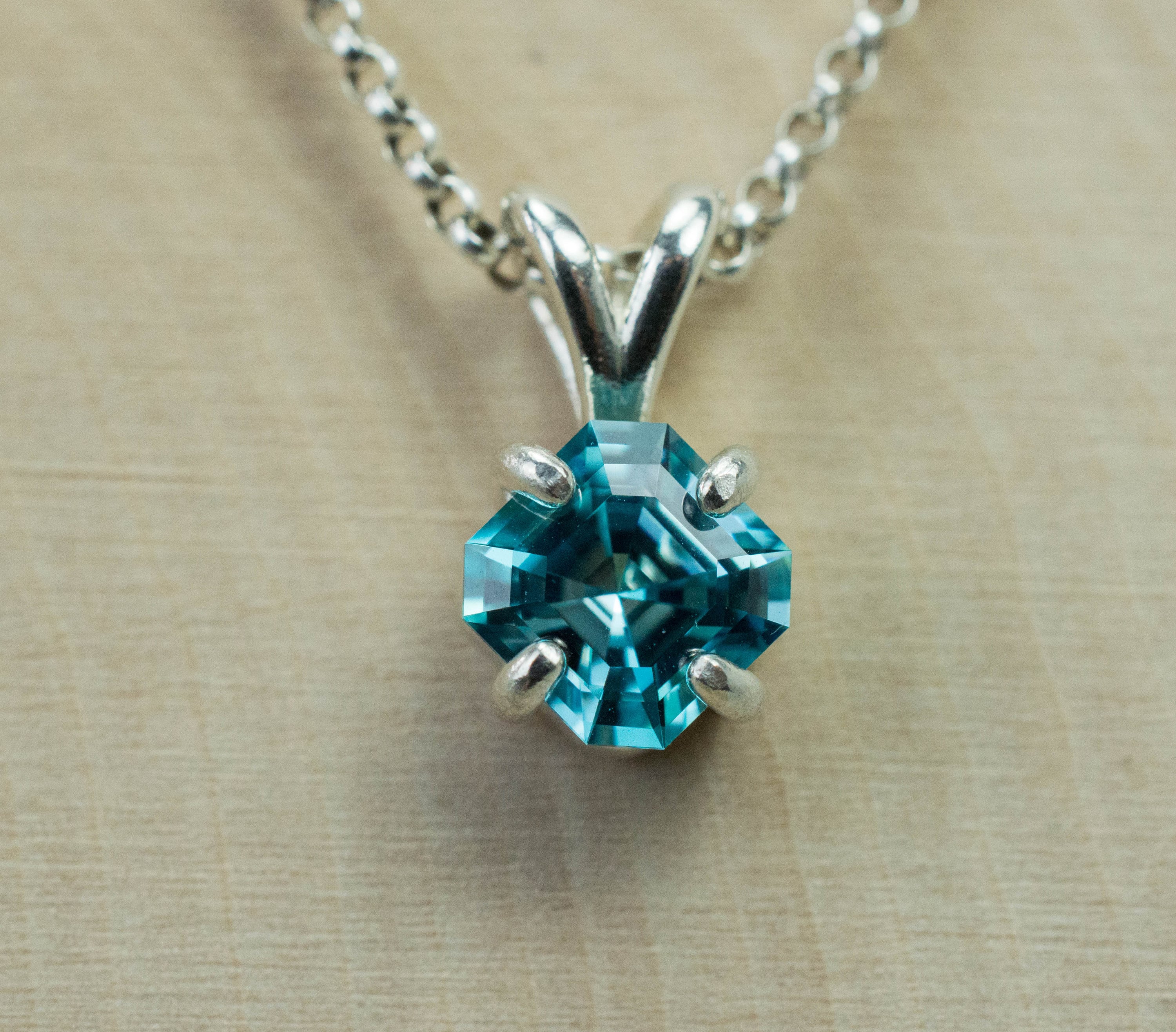 Blue Zircon Pendant, Natural Cambodian Zircon; 1.870cts