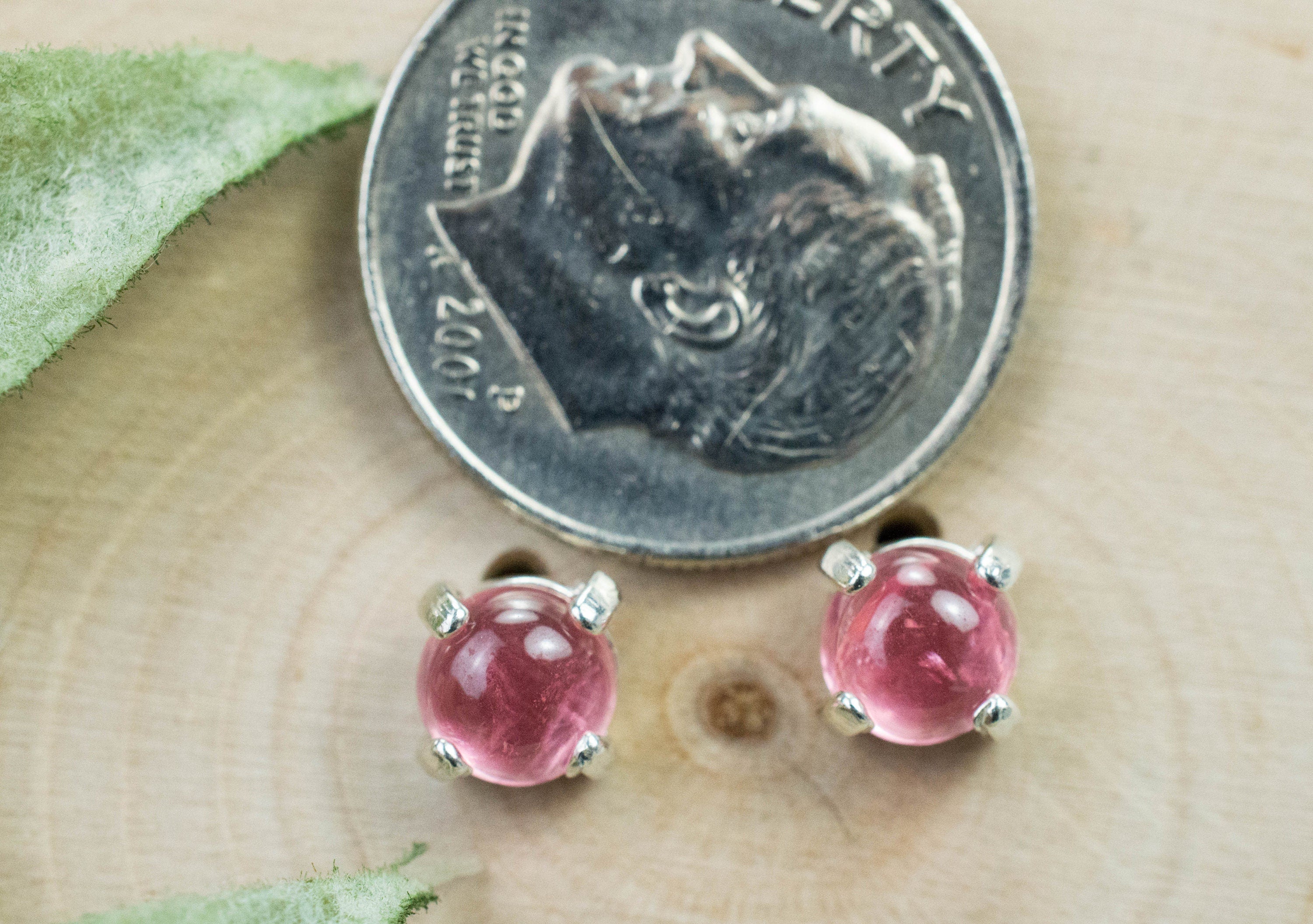 Rhodochrosite Earrings; Natural Untreated USA Sweet Home Rhodochrosite; 1.410cts - Mark Oliver Gems