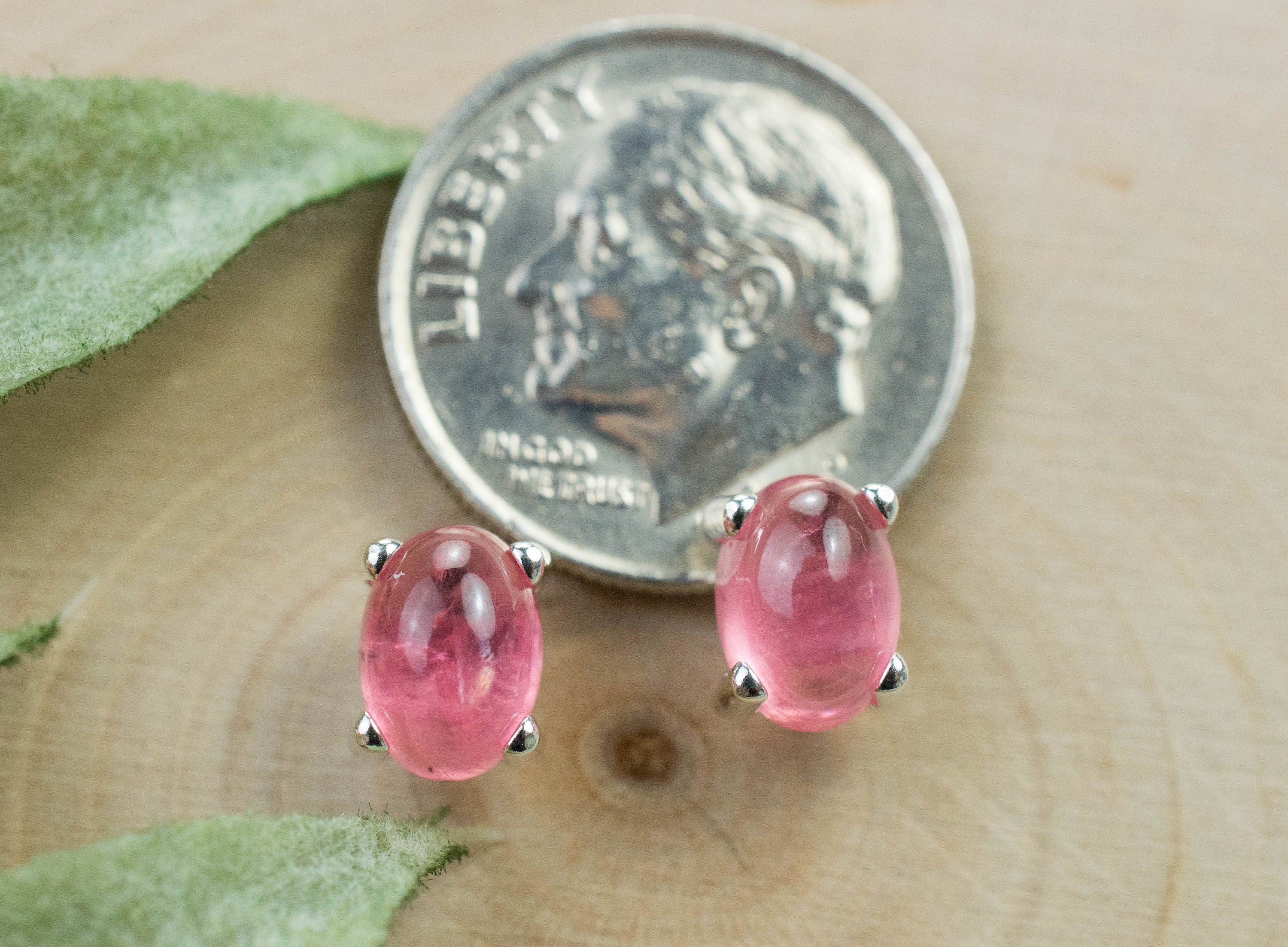 Rhodochrosite Earrings; Natural Untreated USA Sweet Home Rhodochrosite; 2.635cts - Mark Oliver Gems