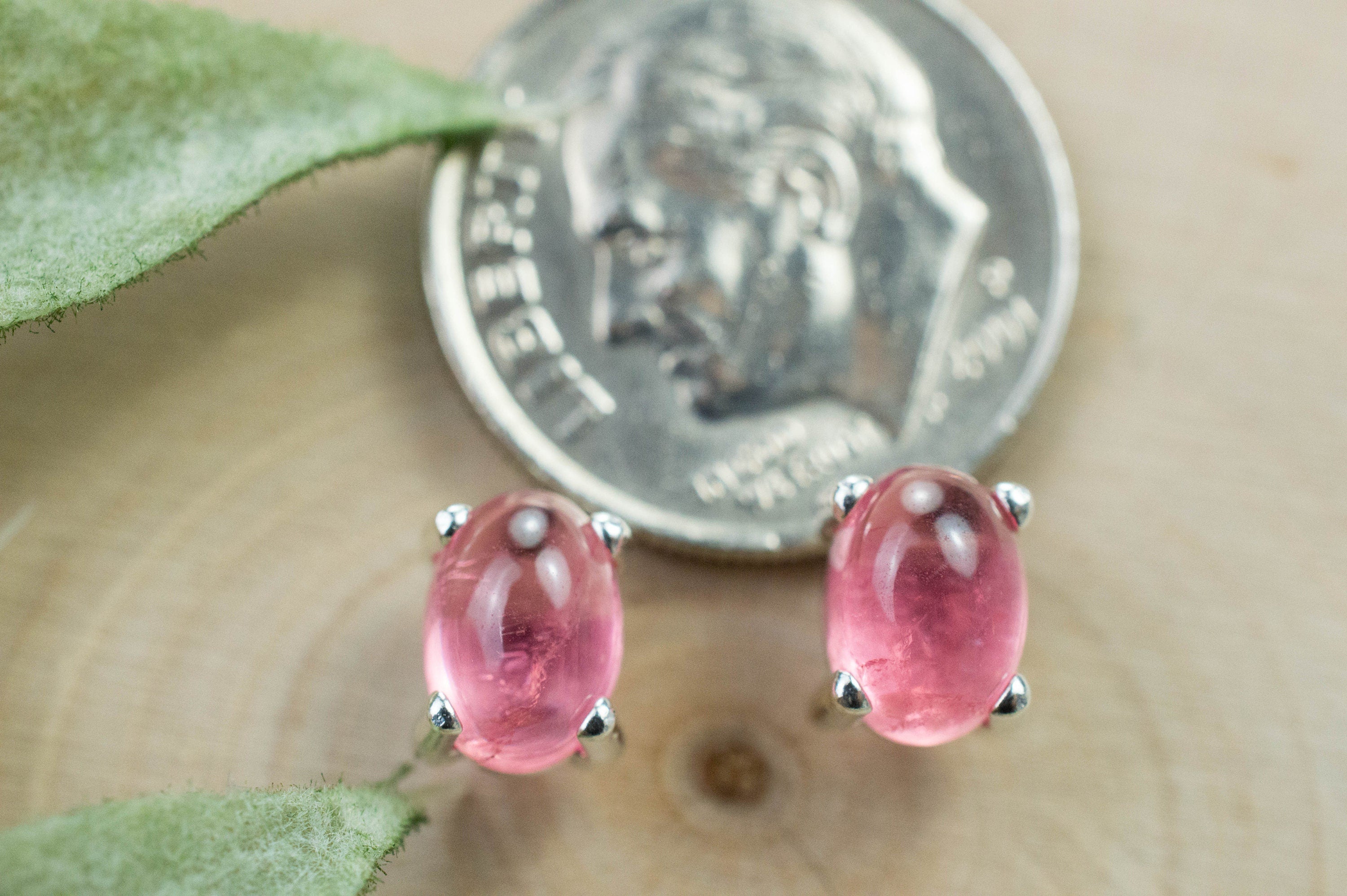 Rhodochrosite Earrings; Natural Untreated USA Sweet Home Rhodochrosite; 2.680cts - Mark Oliver Gems