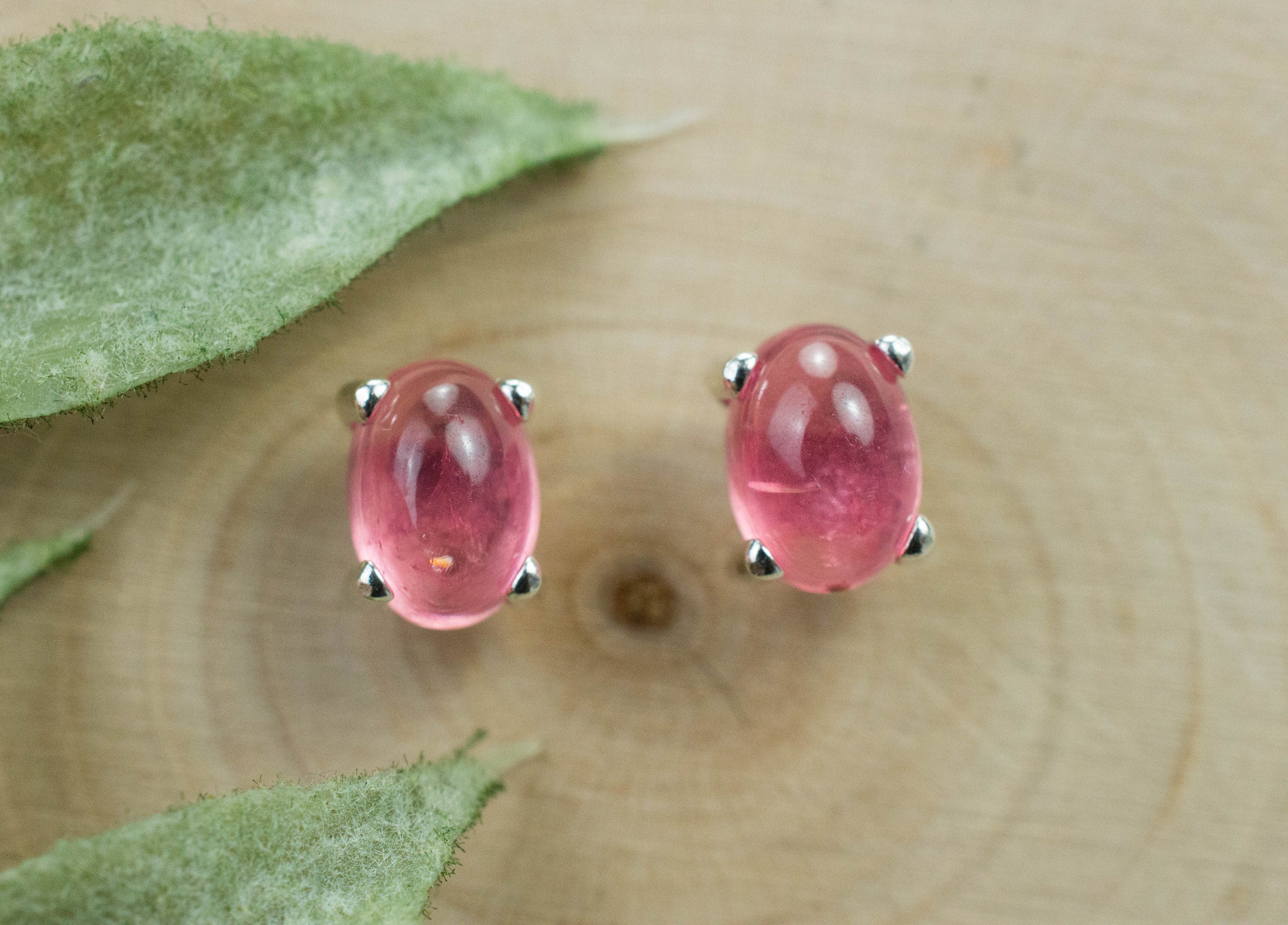 Rhodochrosite Earrings; Natural Untreated USA Sweet Home Rhodochrosite; 2.870cts - Mark Oliver Gems