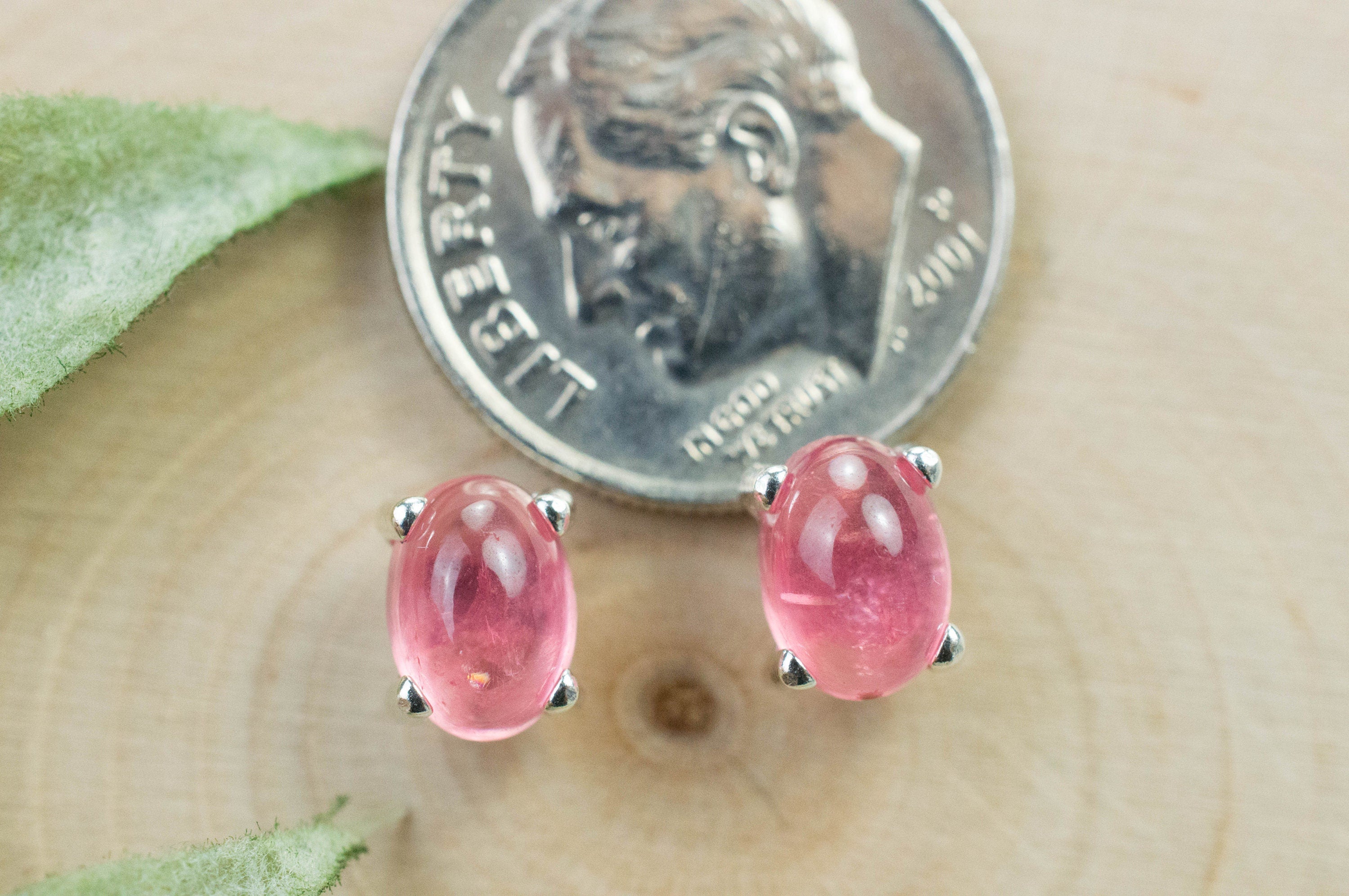 Rhodochrosite Earrings; Natural Untreated USA Sweet Home Rhodochrosite; 2.870cts - Mark Oliver Gems