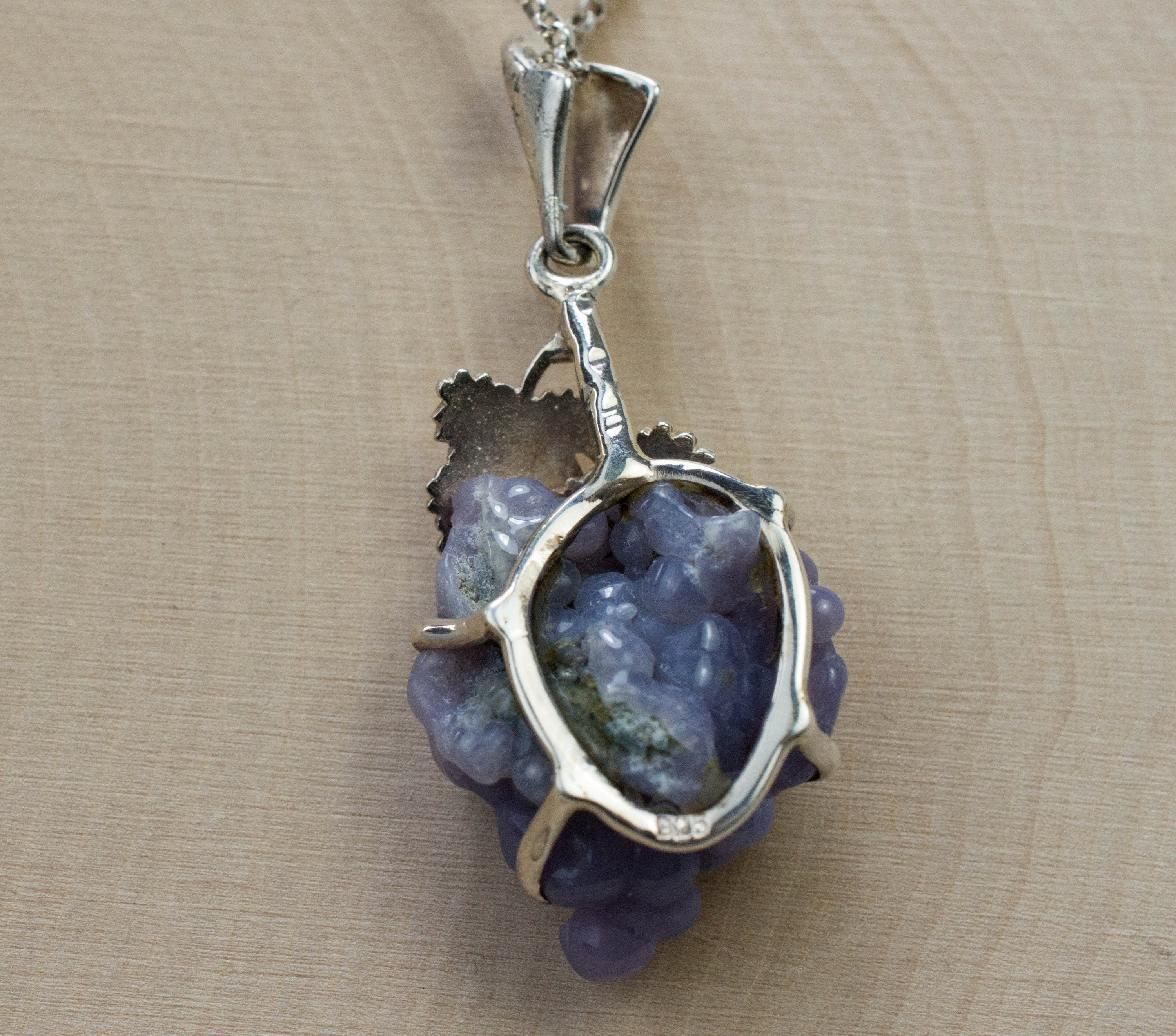 Grape Agate Pendant, Genuine Untreated Indonesian Agate