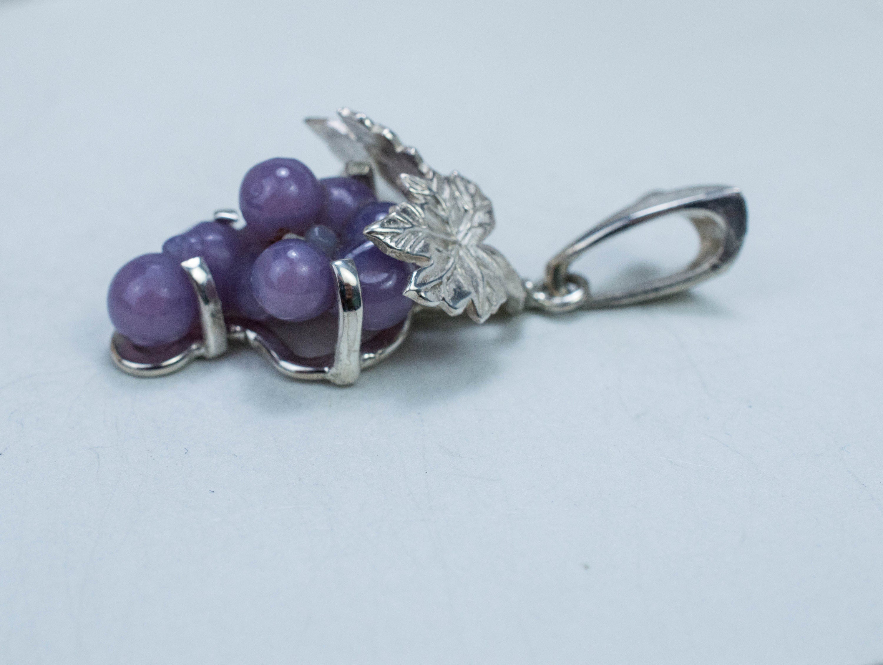 Grape Agate Pendant, Natural Untreated Indonesia Agate