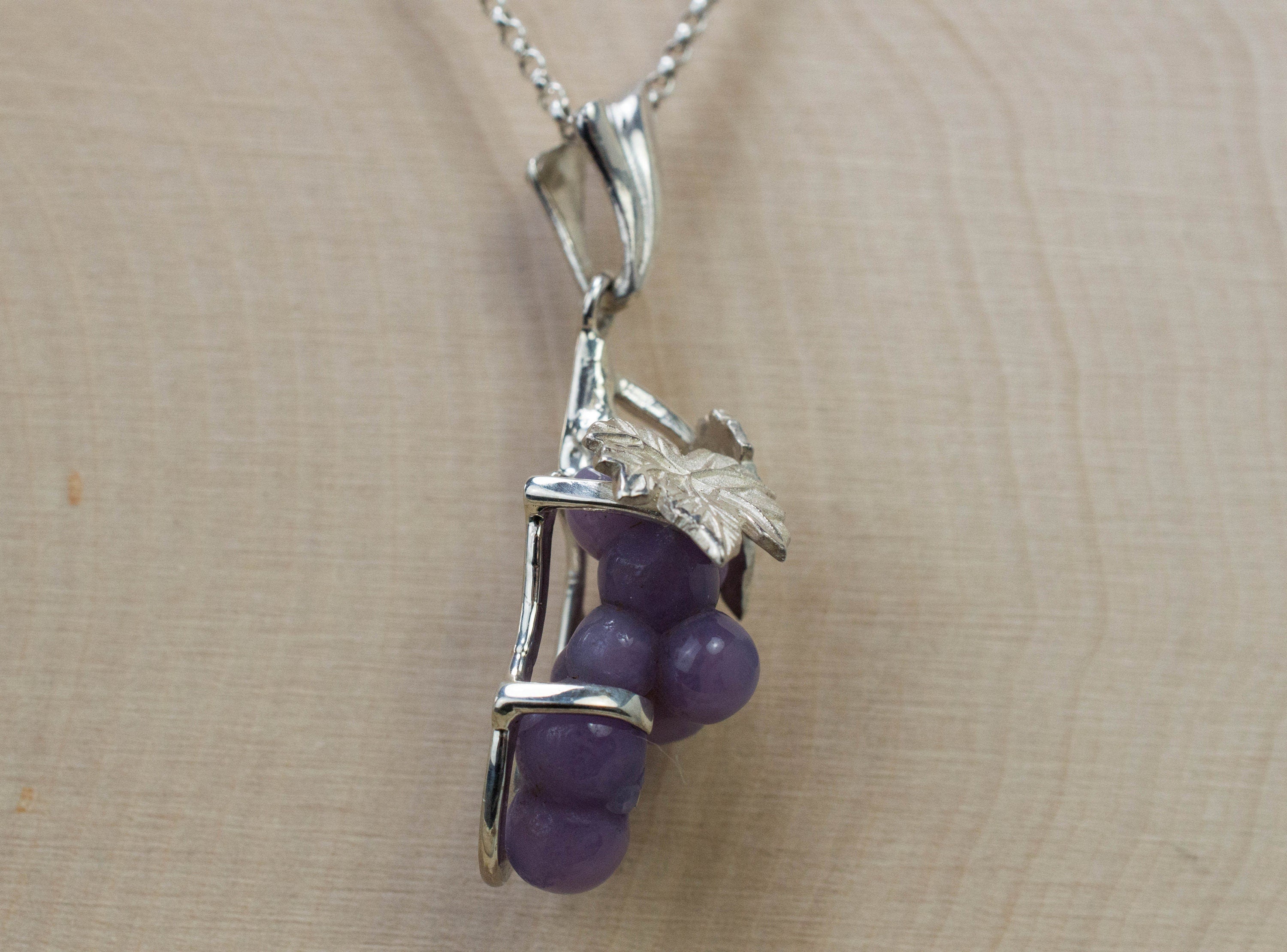 Grape Agate Pendant, Natural Untreated Indonesia Agate