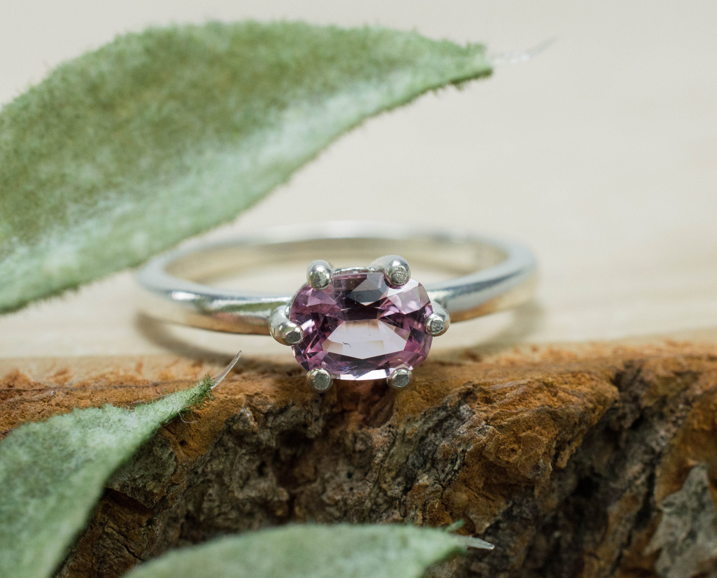 Pink Spinel Ring, Natural Untreated Vietnam Spinel; 0.800cts