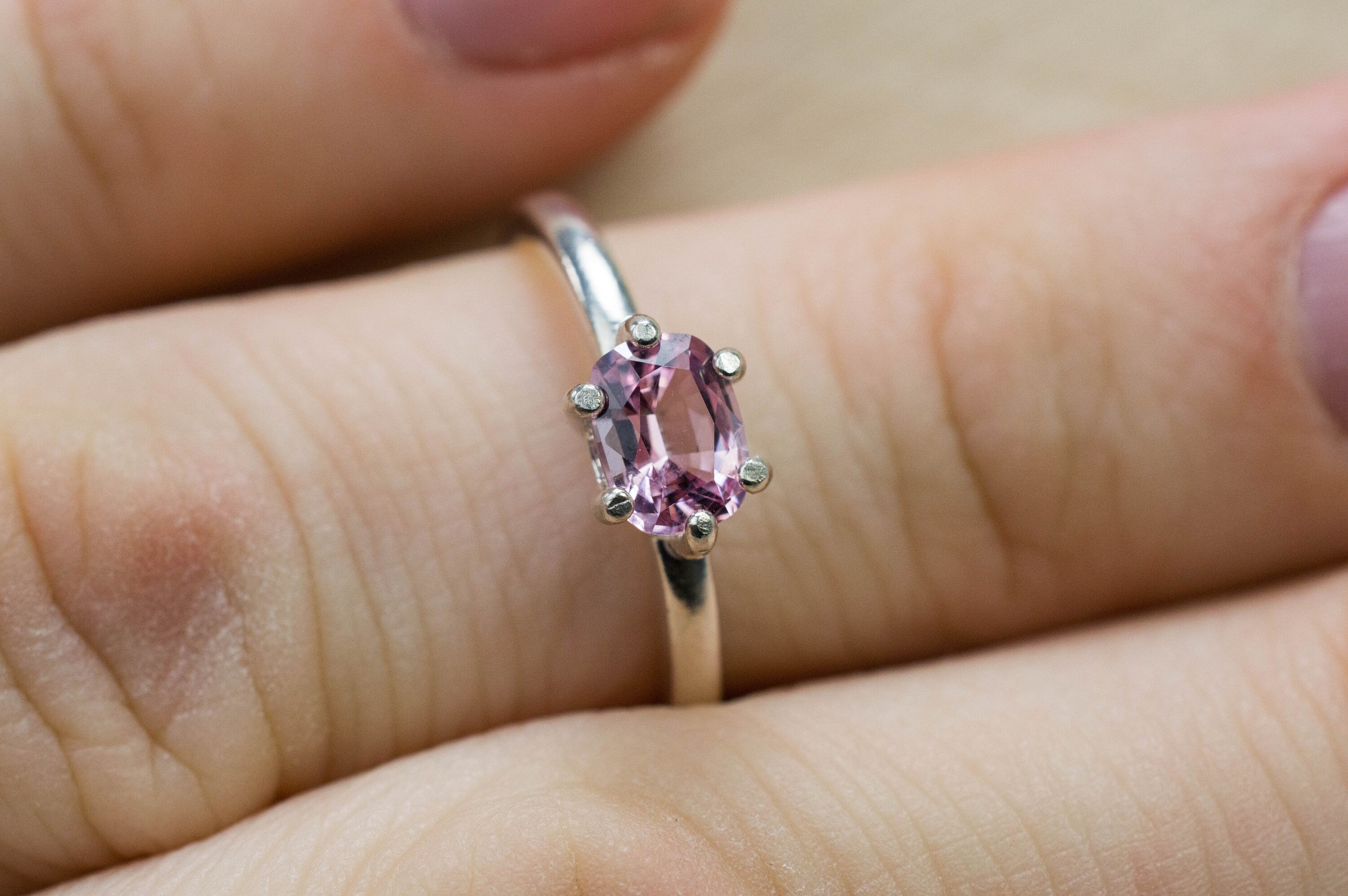 Pink Spinel Ring, Natural Untreated Vietnam Spinel; 0.800cts