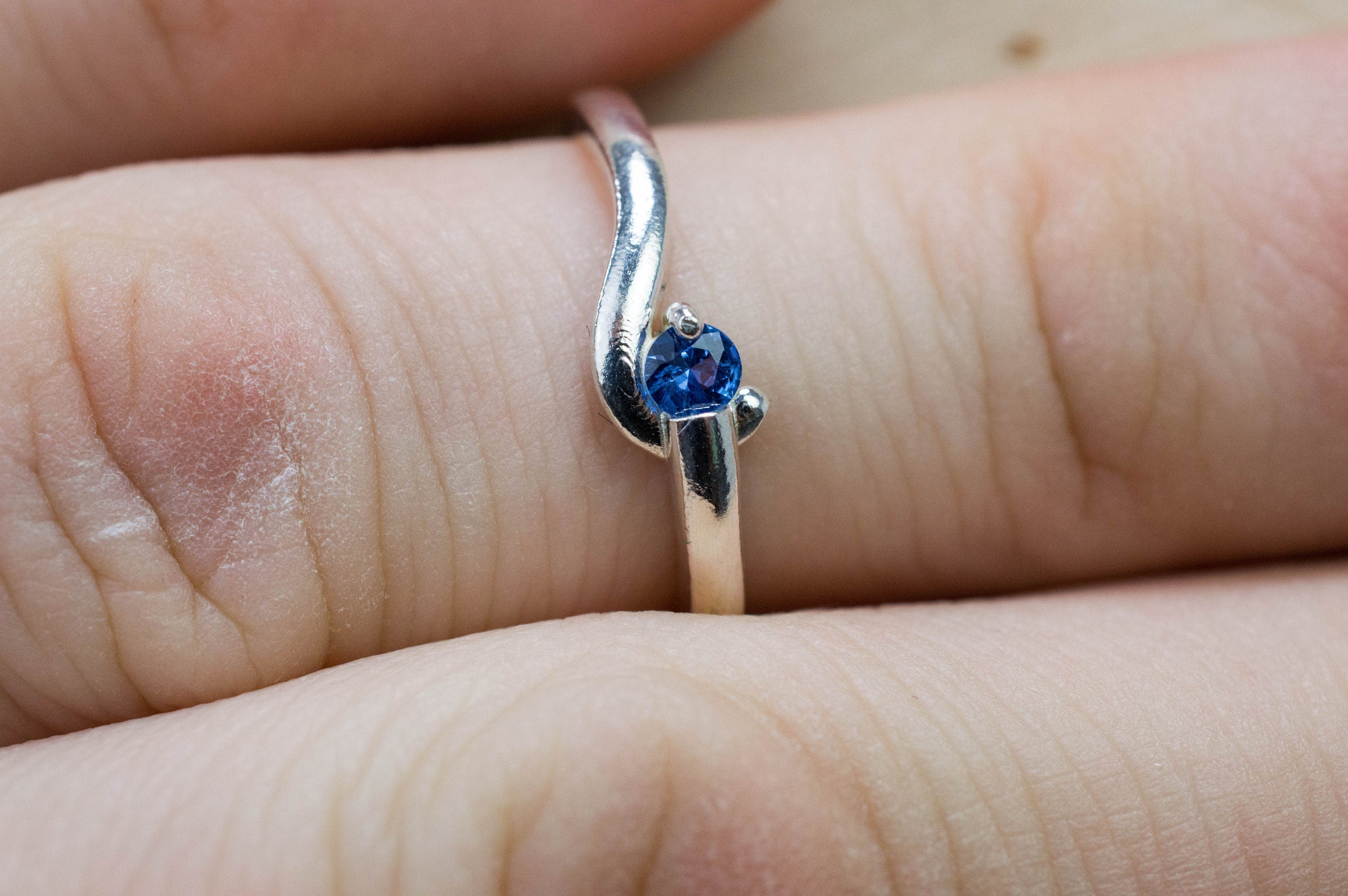 Cobalt Spinel Ring, Natural Untreated Vietnam Blue Spinel