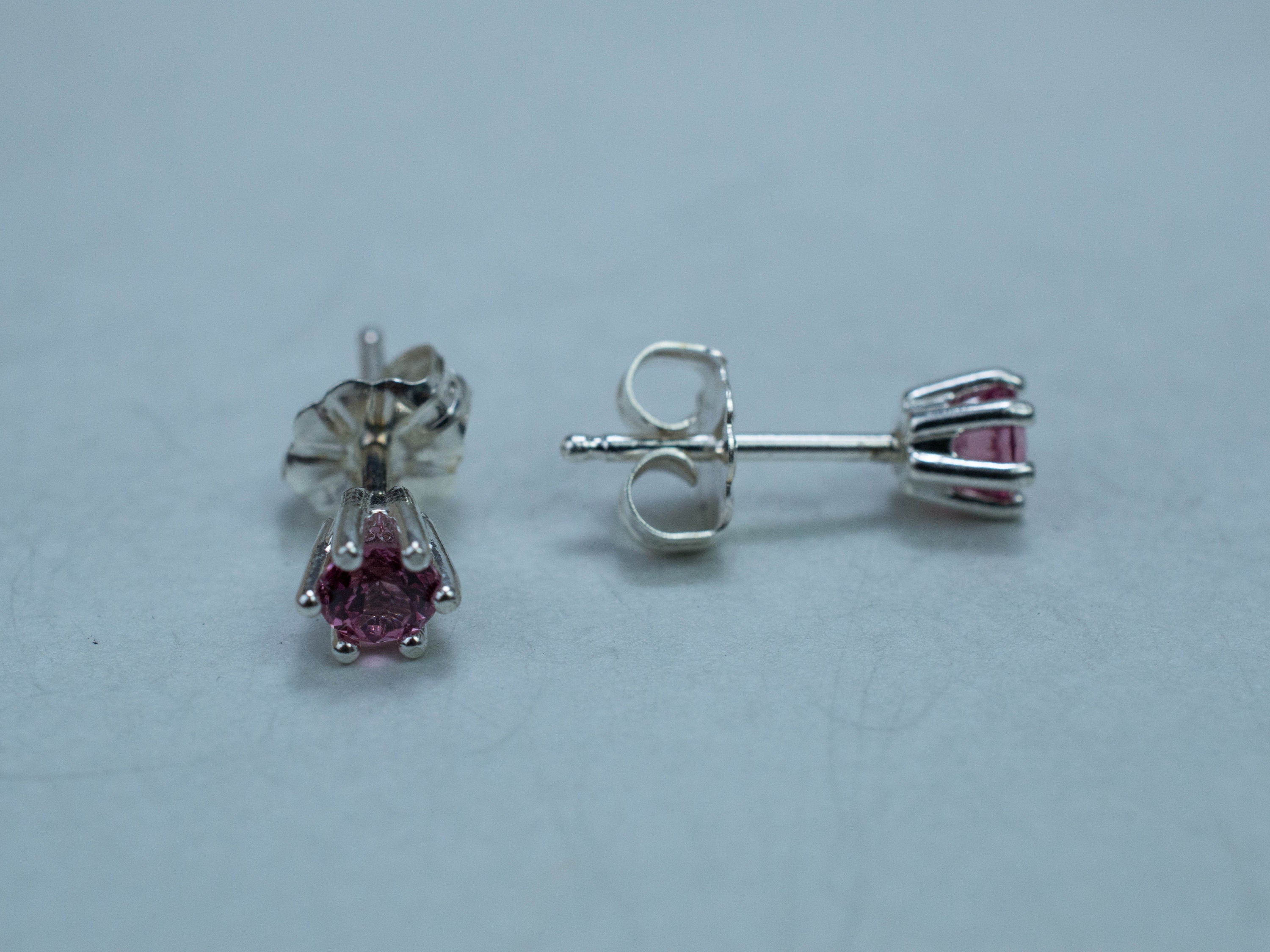 Pink Spinel Earrings; Natural Untreated Vietnam Spinel; 0.475cts