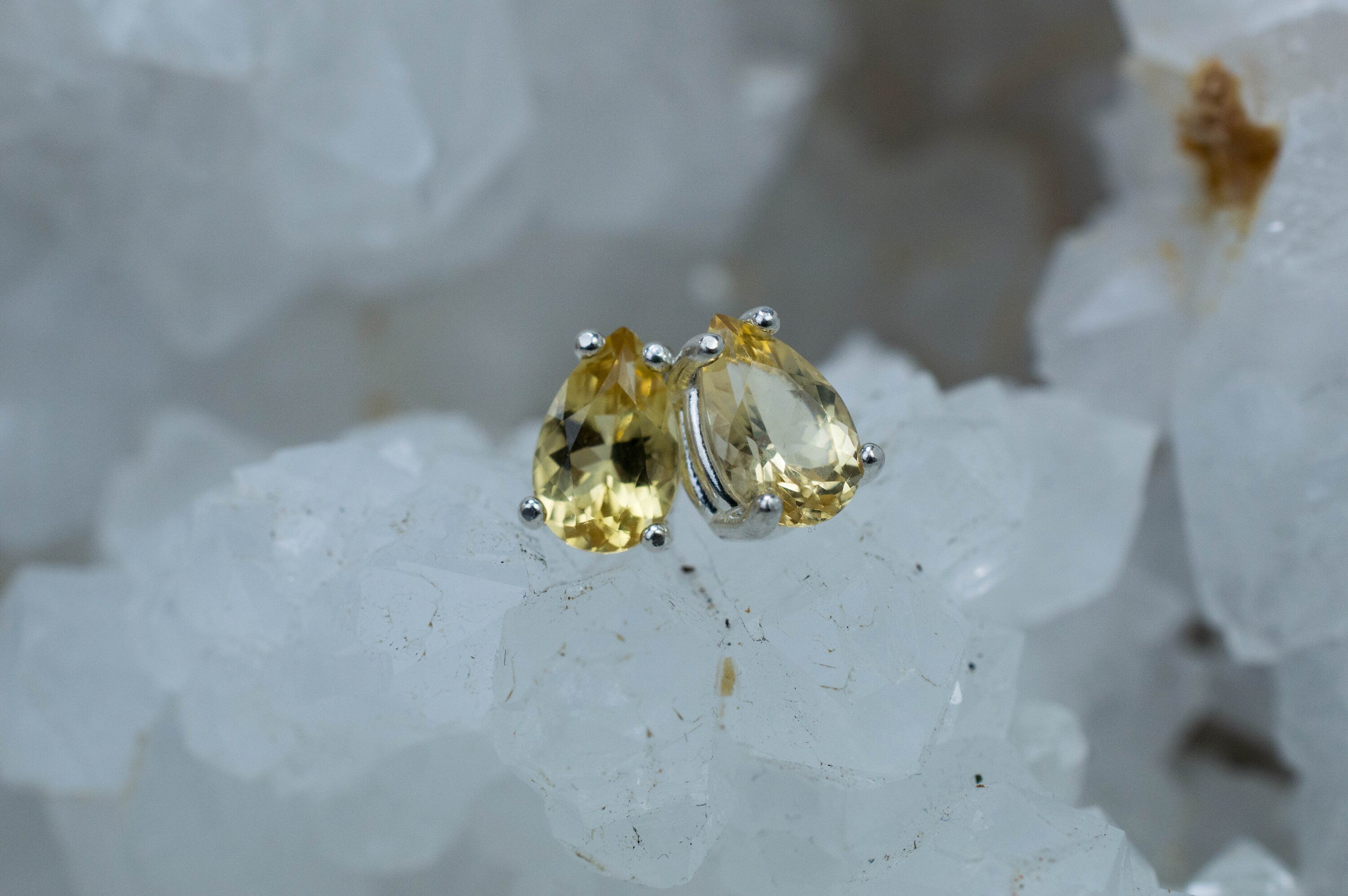 Heliodor Earrings, Natural Untreated Brazil Golden Beryl; 1.245cts