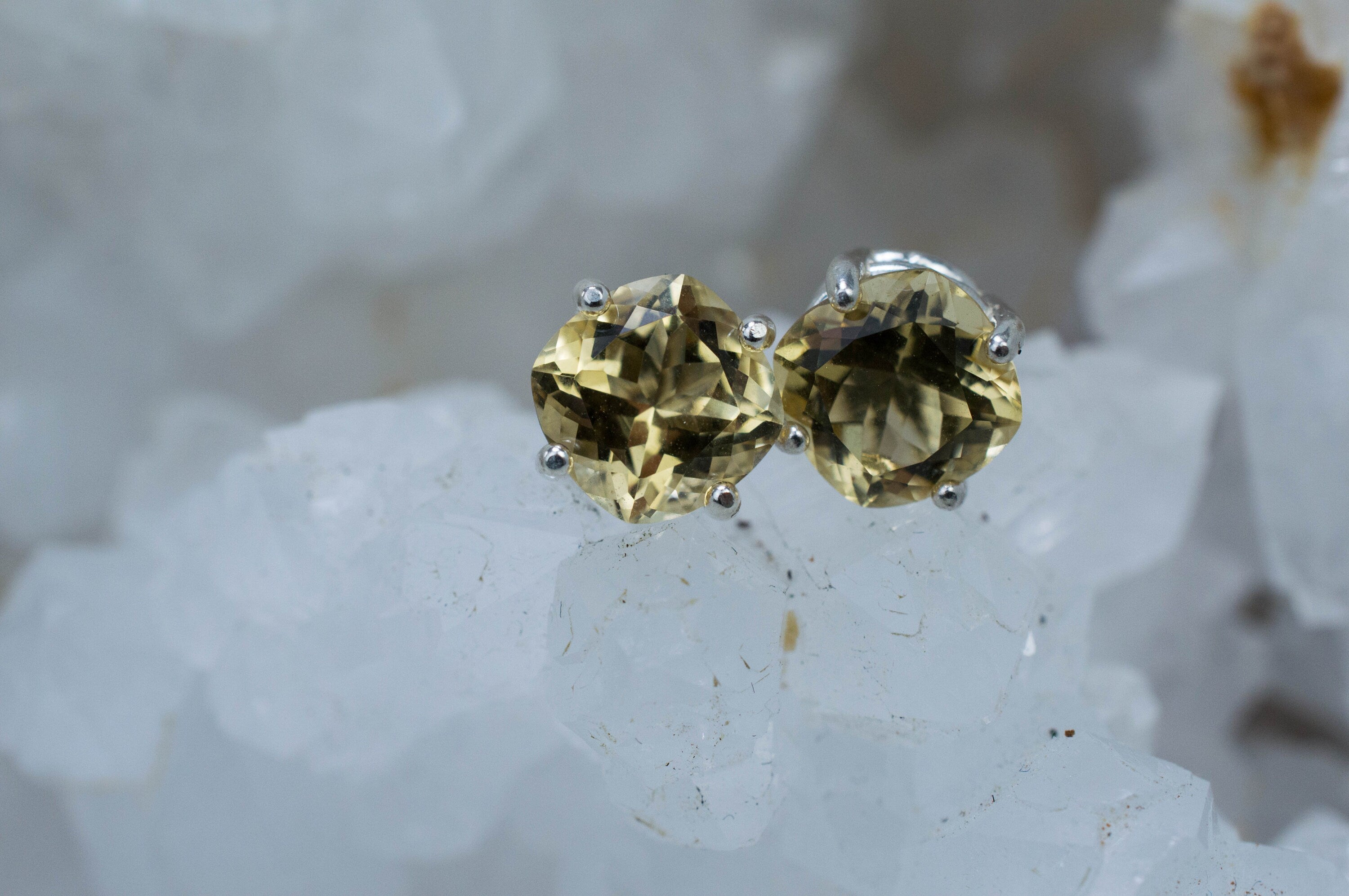 Heliodor Earrings, Natural Untreated Brazil Golden Beryl; 2.515cts