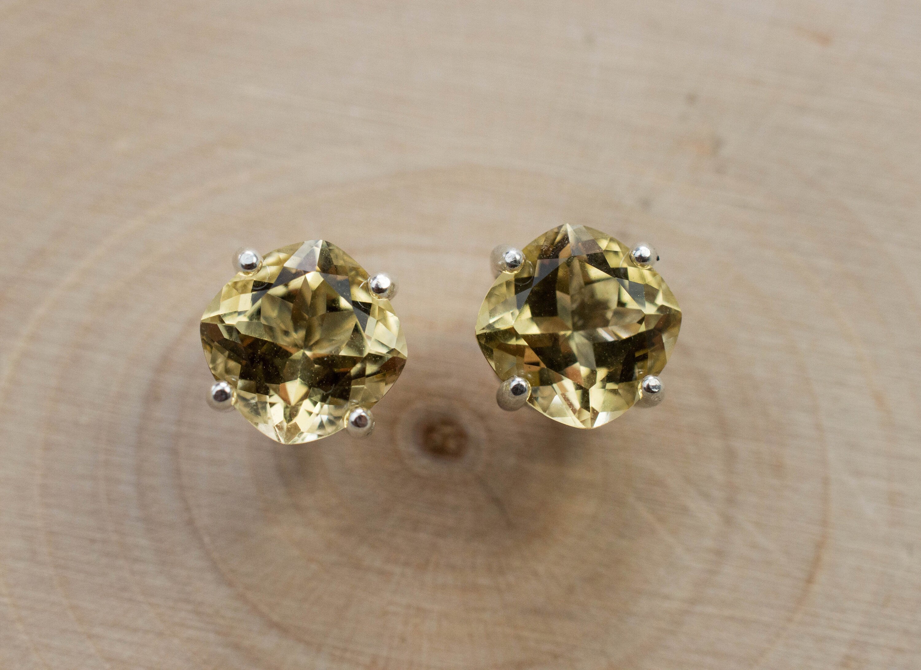 Heliodor Earrings, Natural Untreated Brazil Golden Beryl; 2.515cts