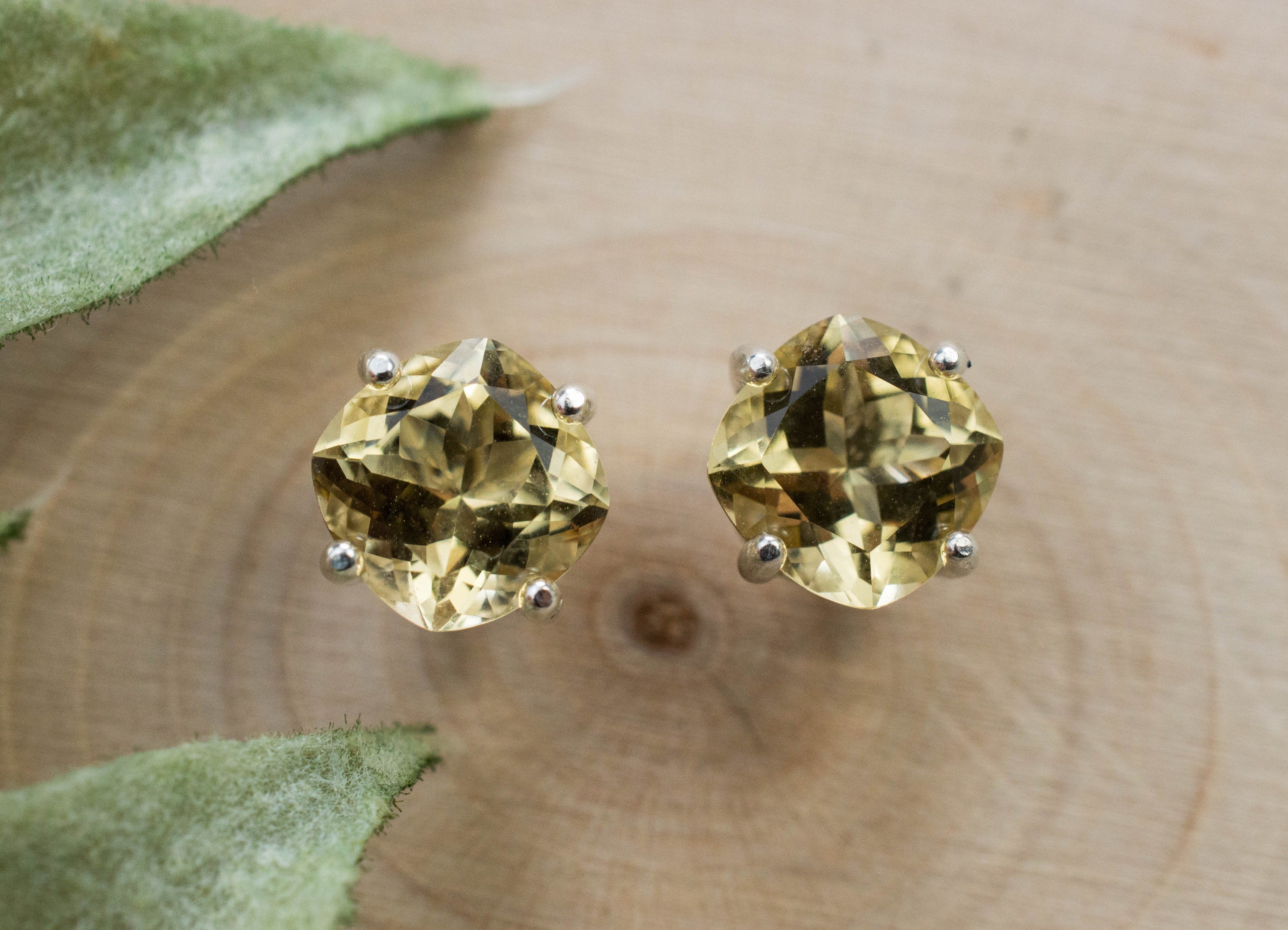 Heliodor Earrings, Natural Untreated Brazil Golden Beryl; 2.515cts