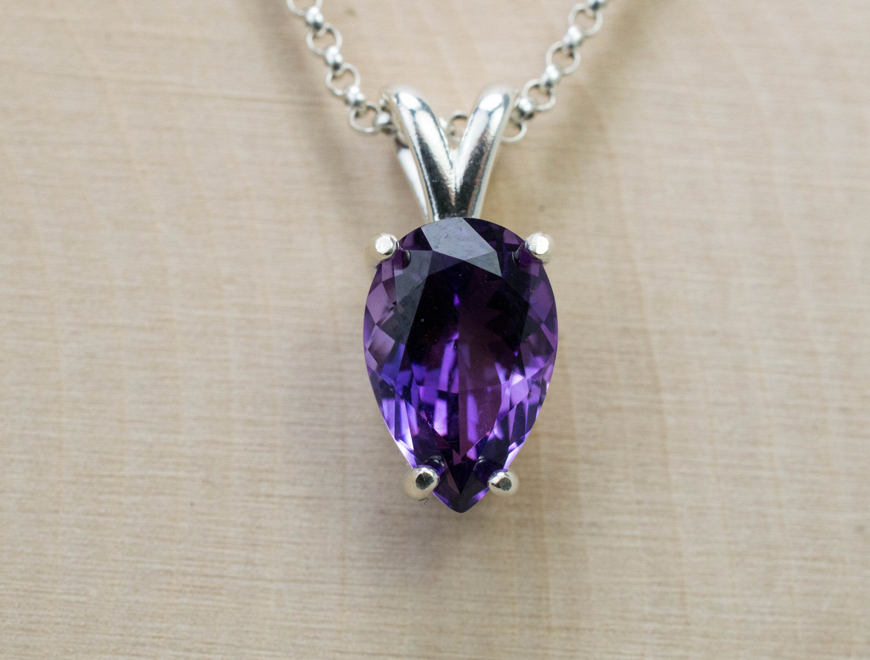 Amethyst Pendant, Natural Untreated Uruguay Amethyst; 2.570cts