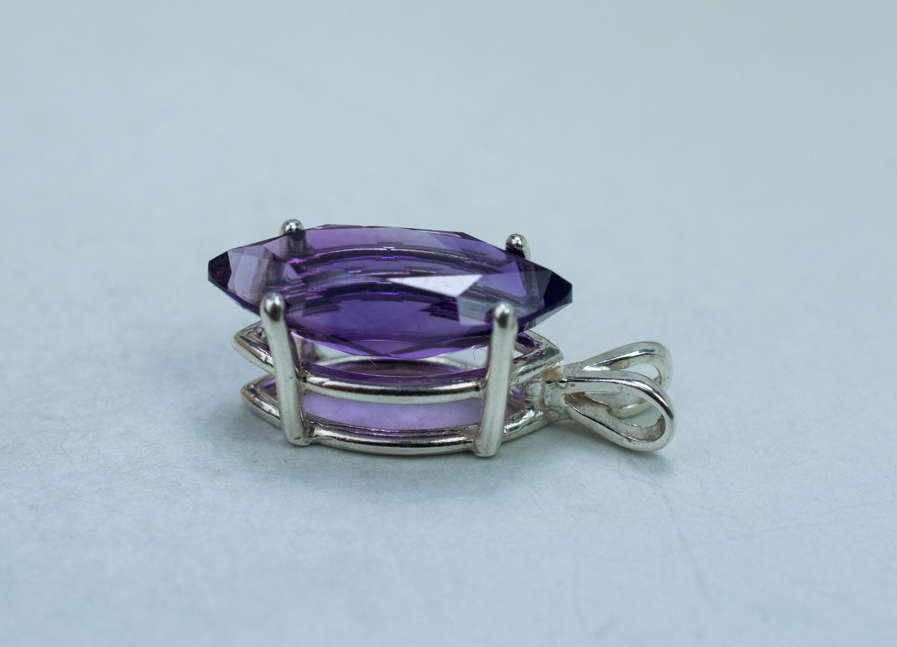 Amethyst Pendant, Natural Untreated Uruguay Amethyst; 3.880cts