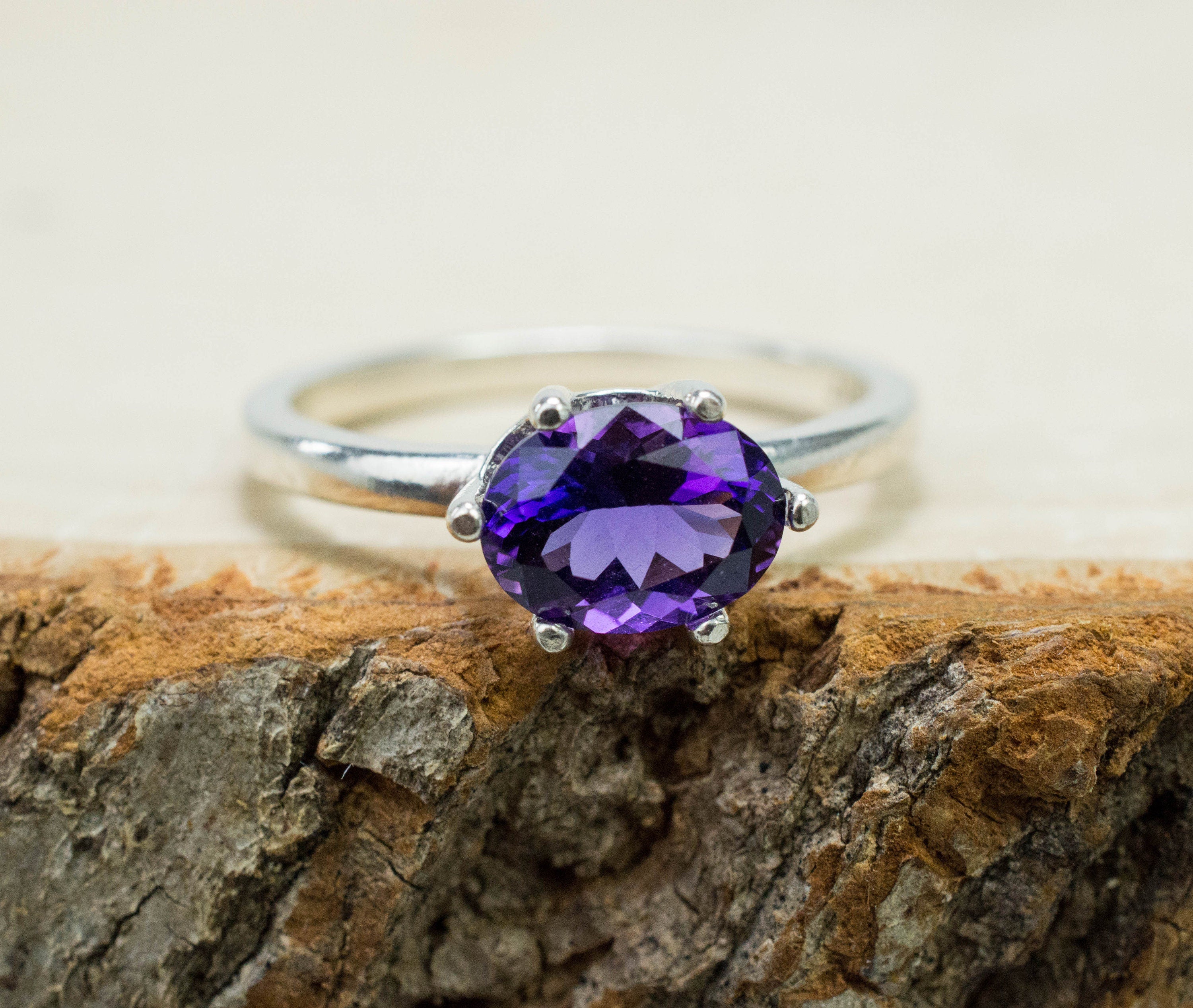 Amethyst Ring, Natural Untreated Uruguay Amethyst; 1.190cts