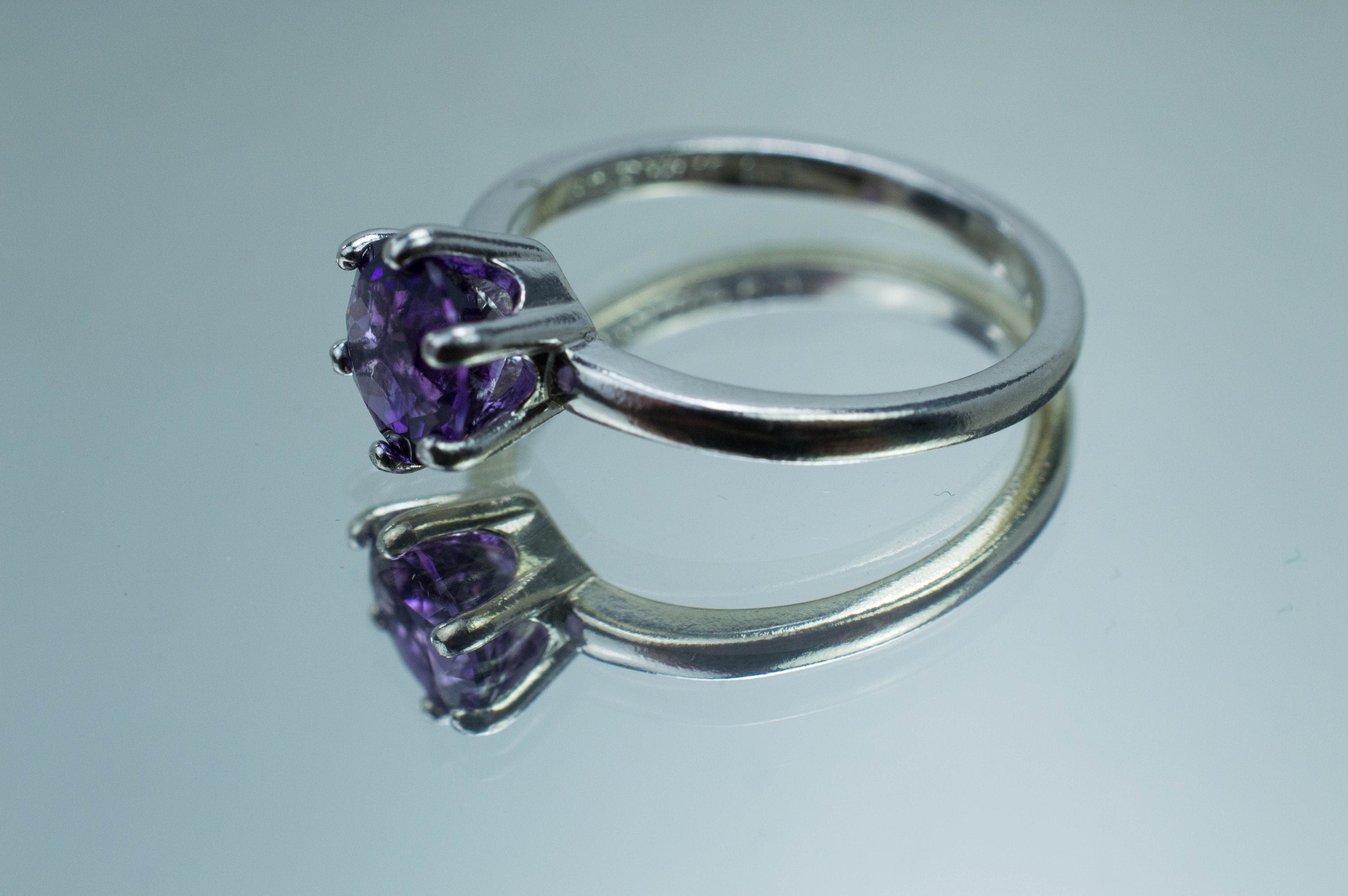 Amethyst Ring, Natural Untreated Uruguay Amethyst; 1.195cts