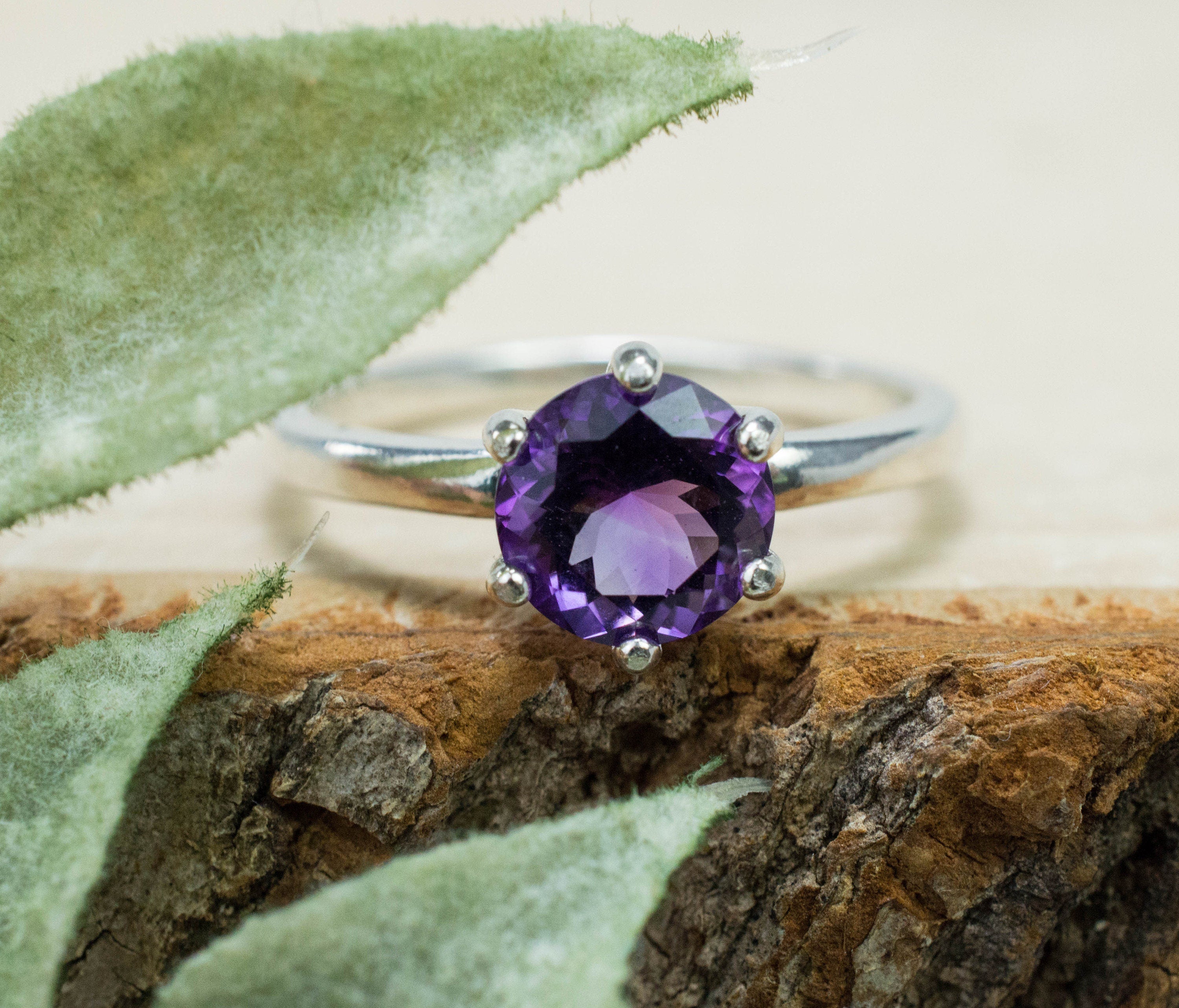 Amethyst Ring, Natural Untreated Uruguay Amethyst; 1.195cts