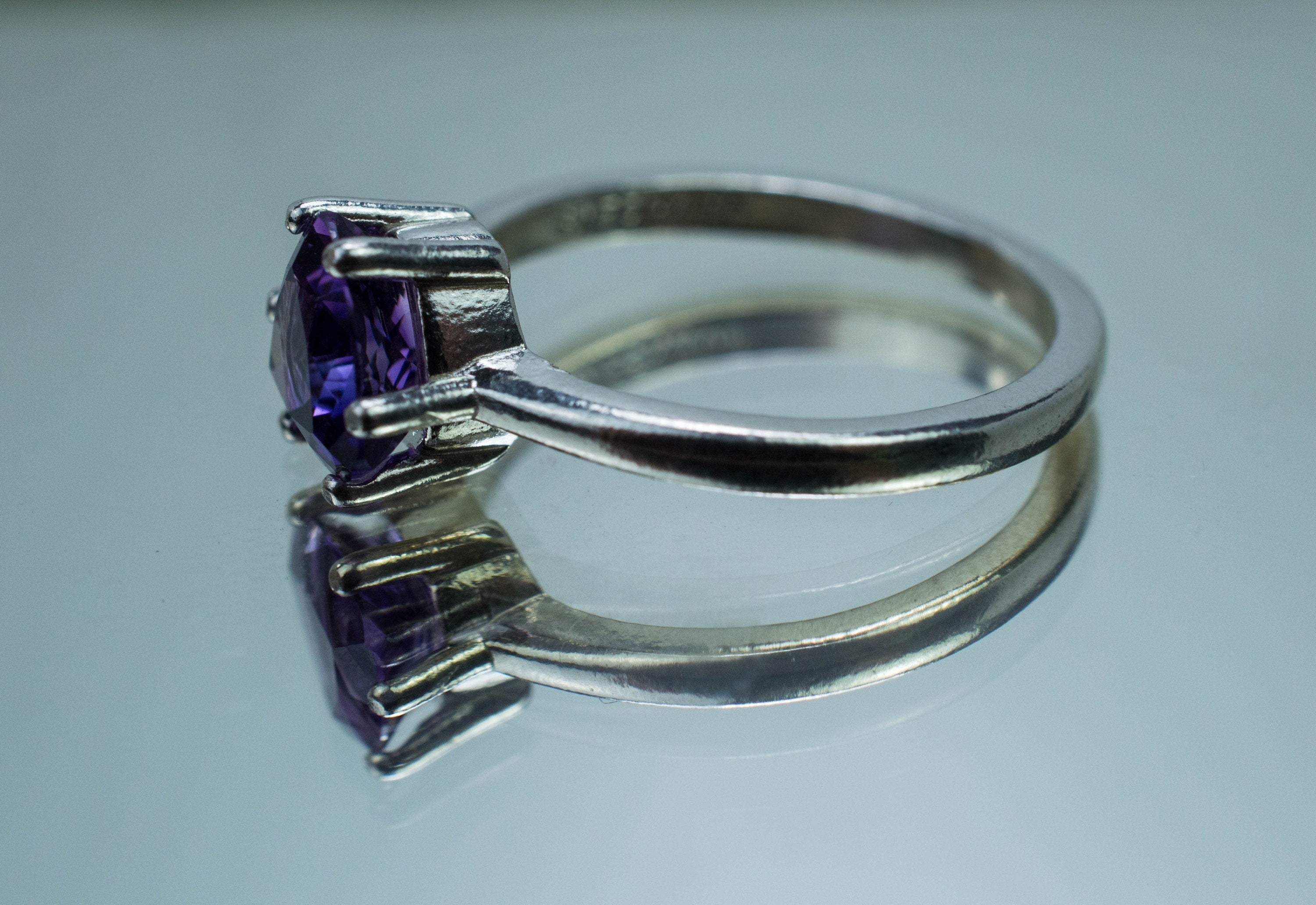 Amethyst Ring, Natural Untreated Uruguay Amethyst; 1.200cts