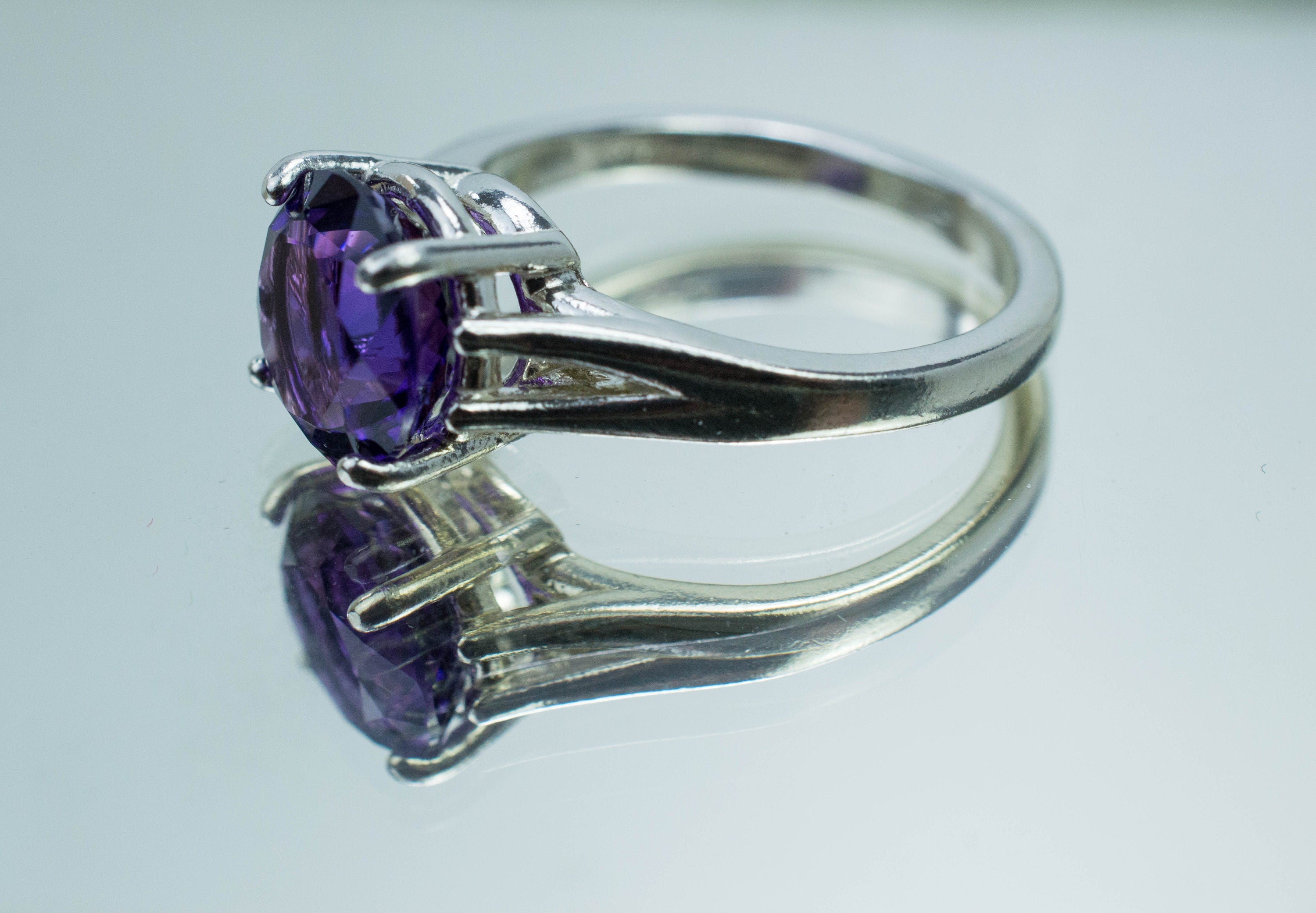 Amethyst Ring, Natural Untreated Uruguay Amethyst; 2.675cts