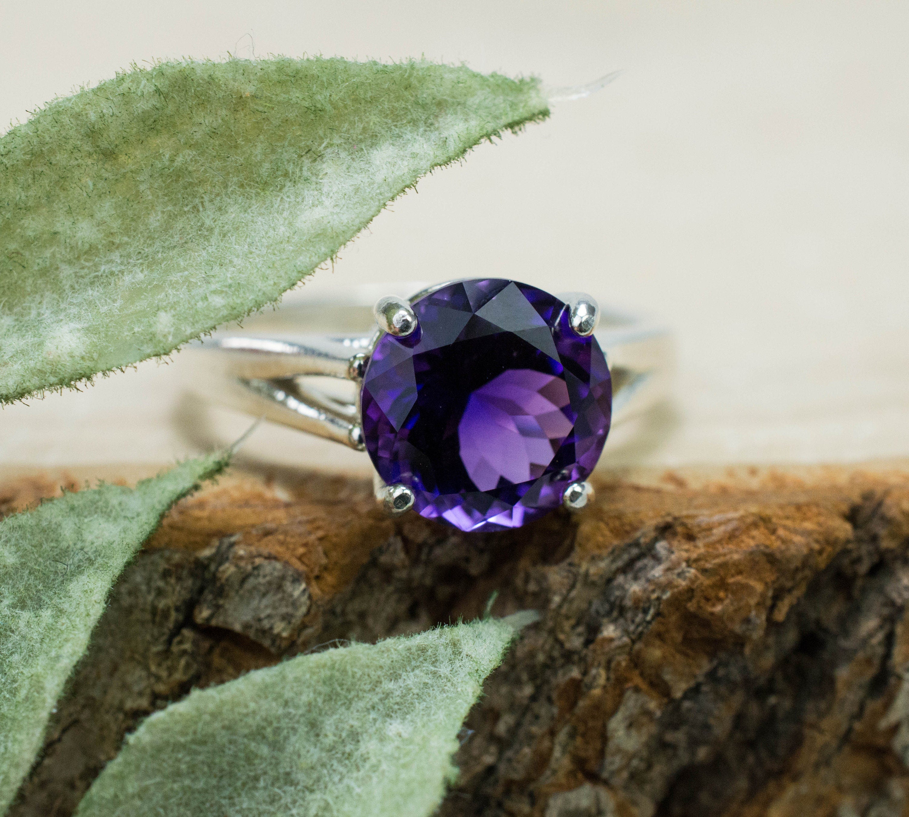 Amethyst Ring, Natural Untreated Uruguay Amethyst; 2.675cts