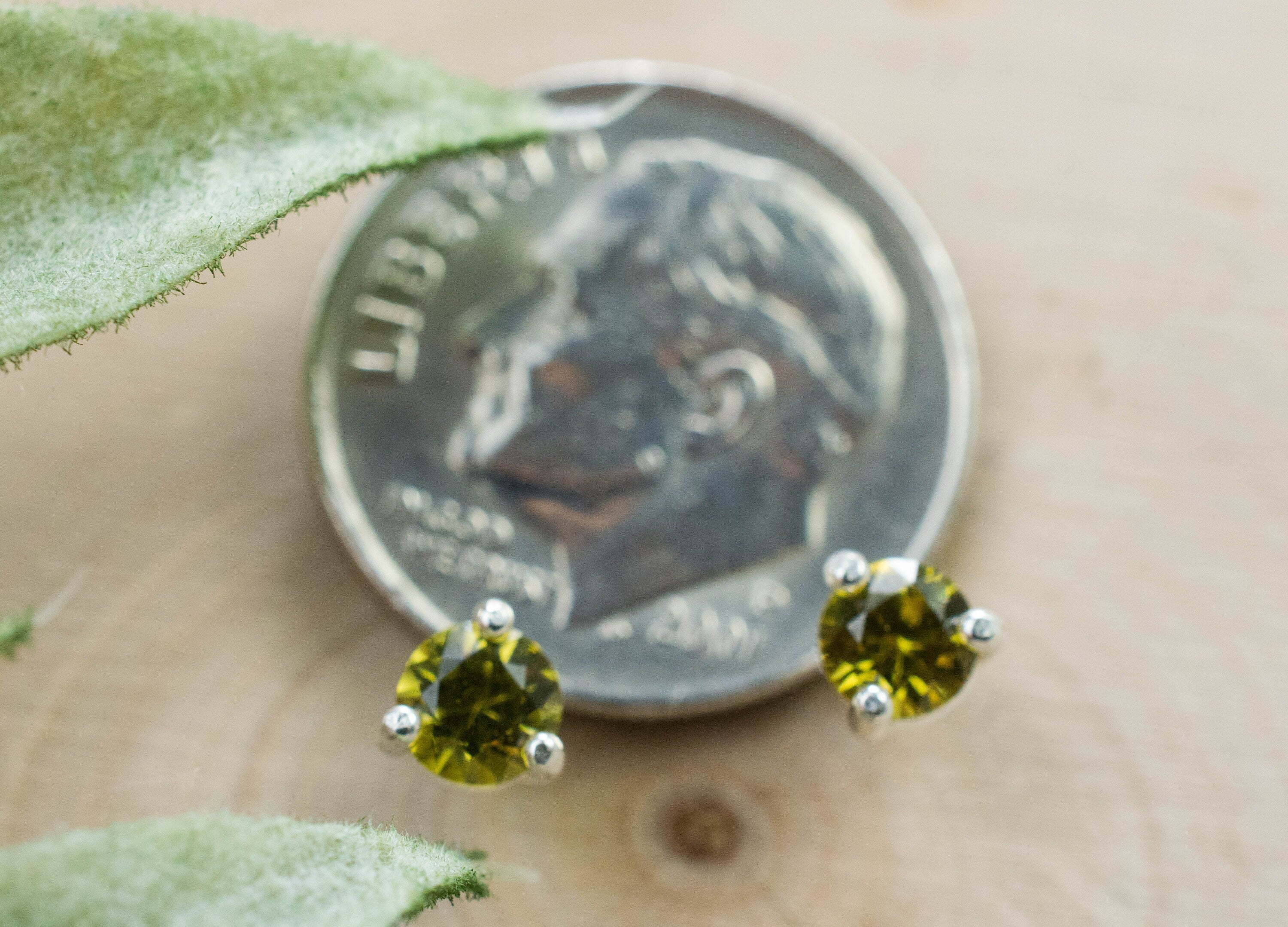 Mali Garnet Earrings; Genuine Untreated Mali Garnet; 0.555cts