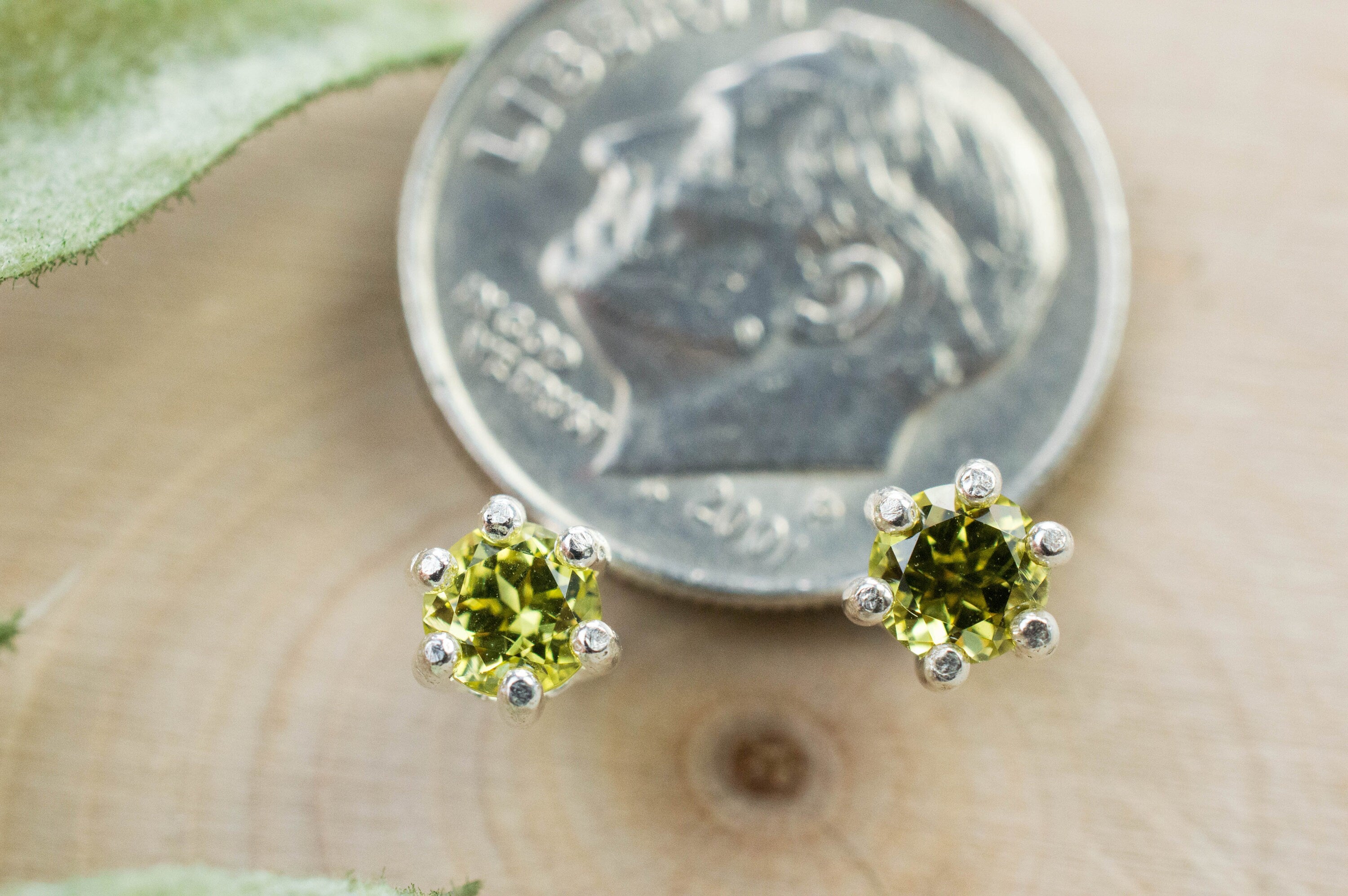 Mali Garnet Earrings; Genuine Untreated Mali Garnet; 0.610cts