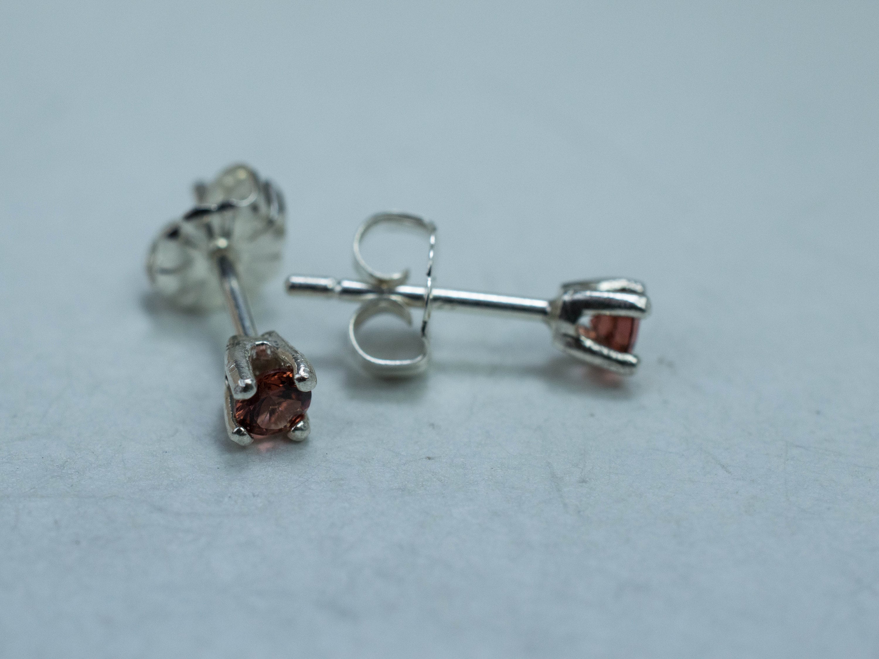 Cinnamon Garnet Earrings; Natural Untreated Tanzania Garnet; 0.240cts