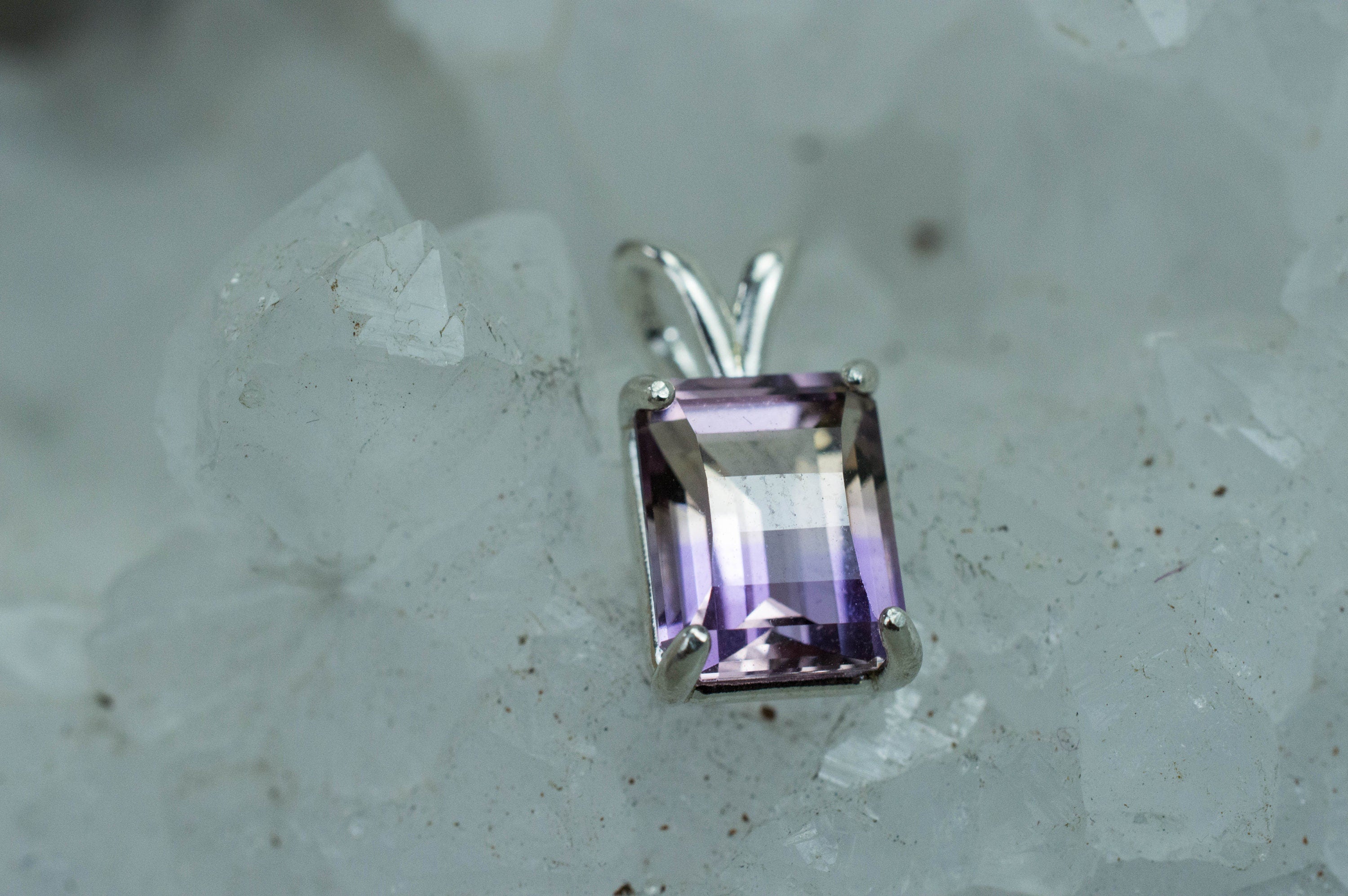 Ametrine Pendant; Natural Untreated Bolivia Ametrine; 2.300cts - Mark Oliver Gems