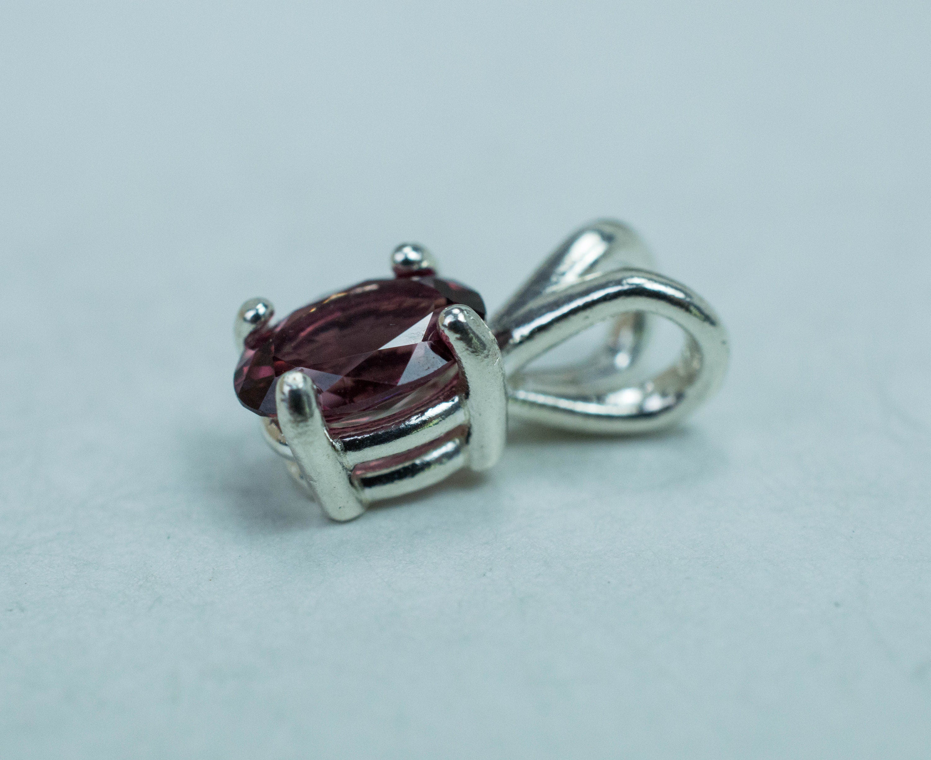 Cranberry Garnet Pendant; Genuine Untreated Tanzanian Garnet; 0.850cts - Mark Oliver Gems