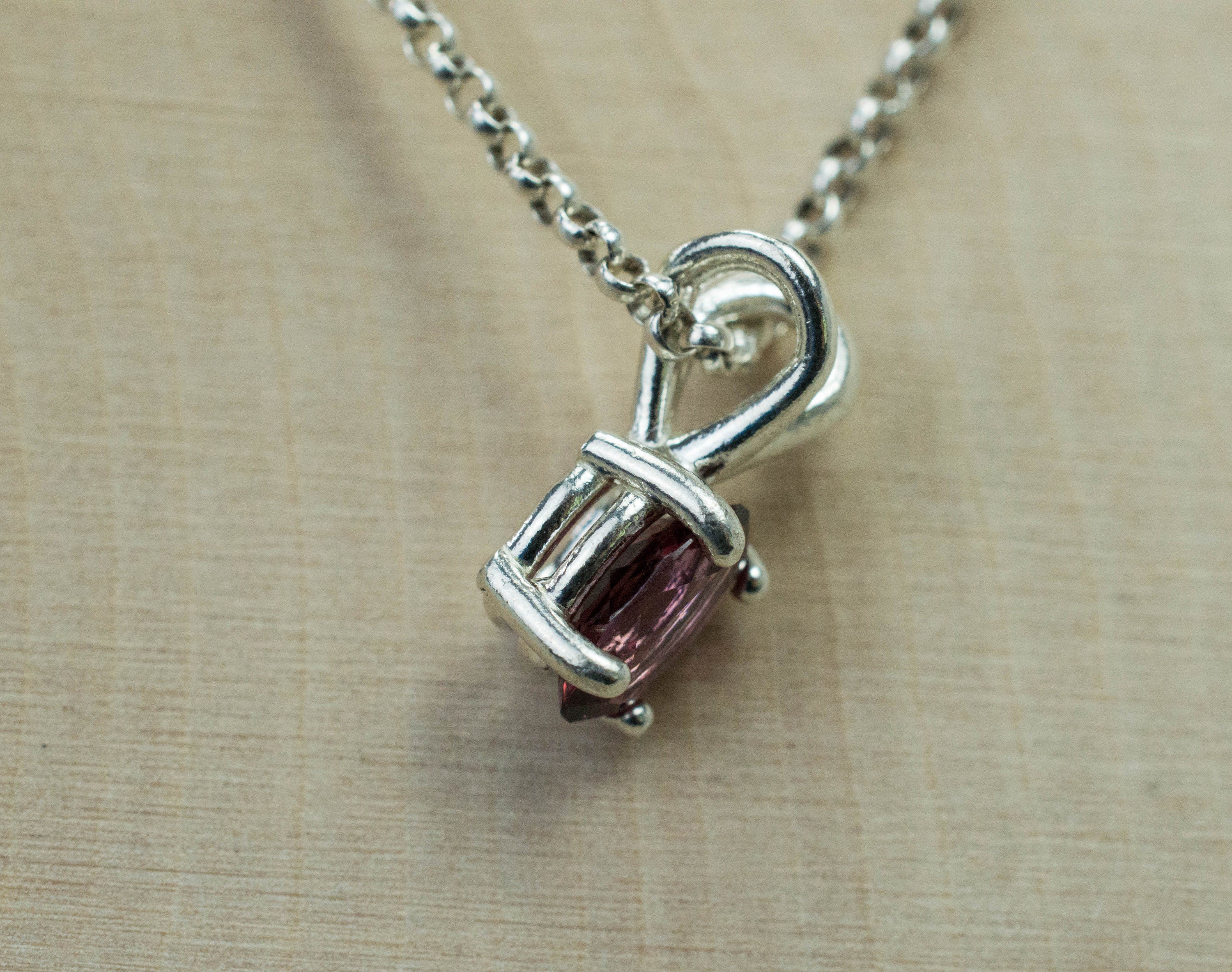 Cranberry Garnet Pendant; Genuine Untreated Tanzanian Garnet; 0.850cts - Mark Oliver Gems