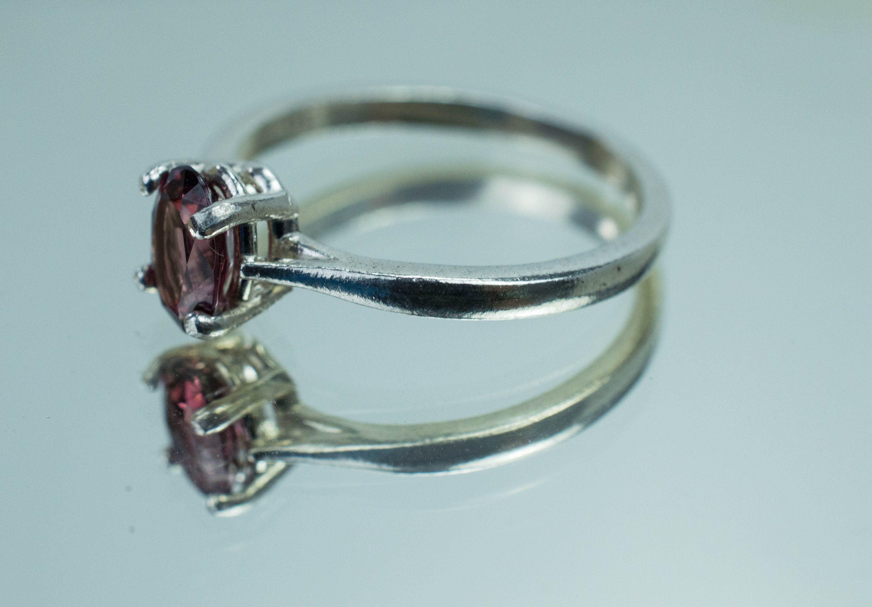 Cranberry Garnet Ring; Genuine Untreated Tanzania Garnet; 0.840cts - Mark Oliver Gems