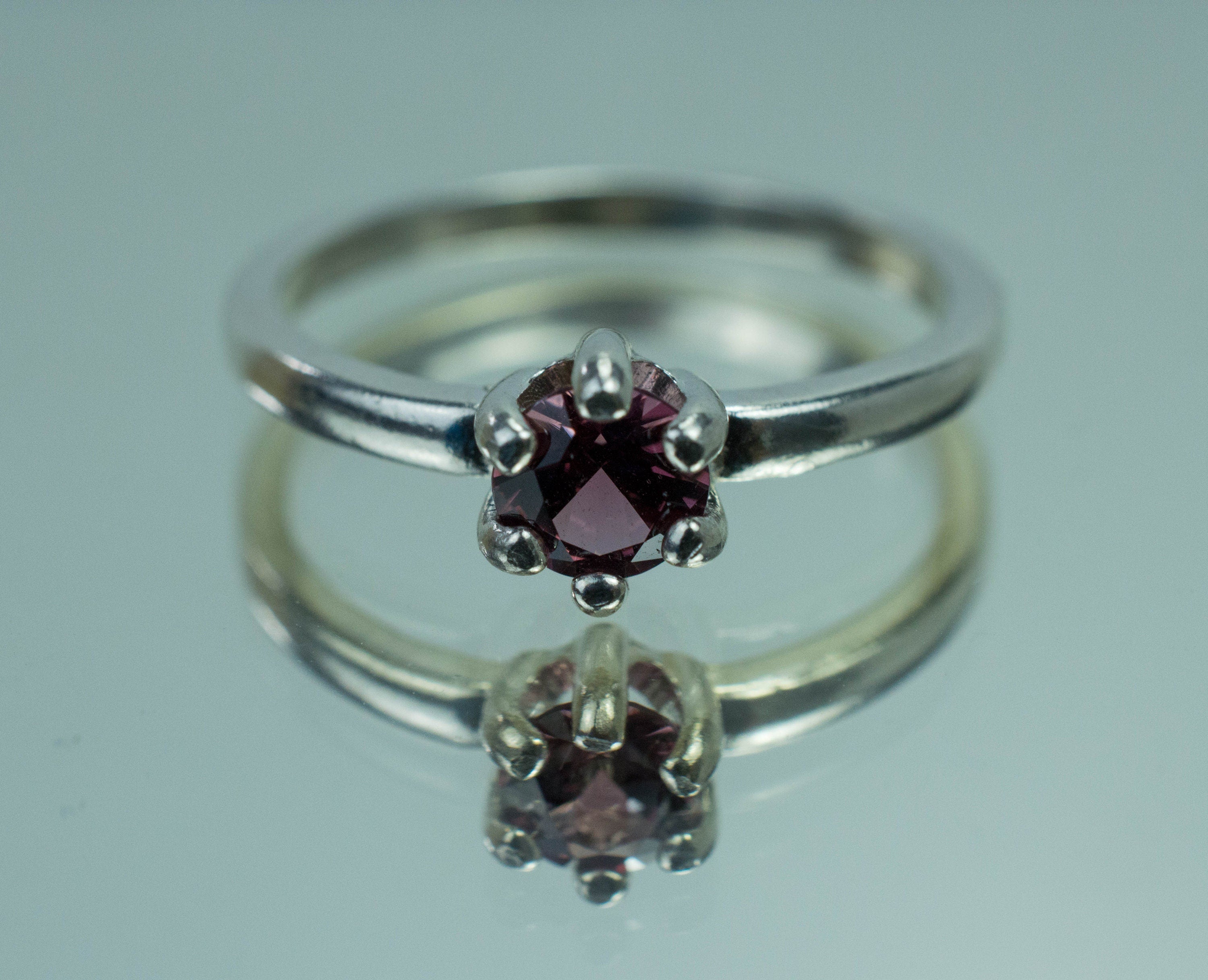 Cranberry Garnet Ring; Genuine Untreated Tanzania Garnet; 0.515cts - Mark Oliver Gems