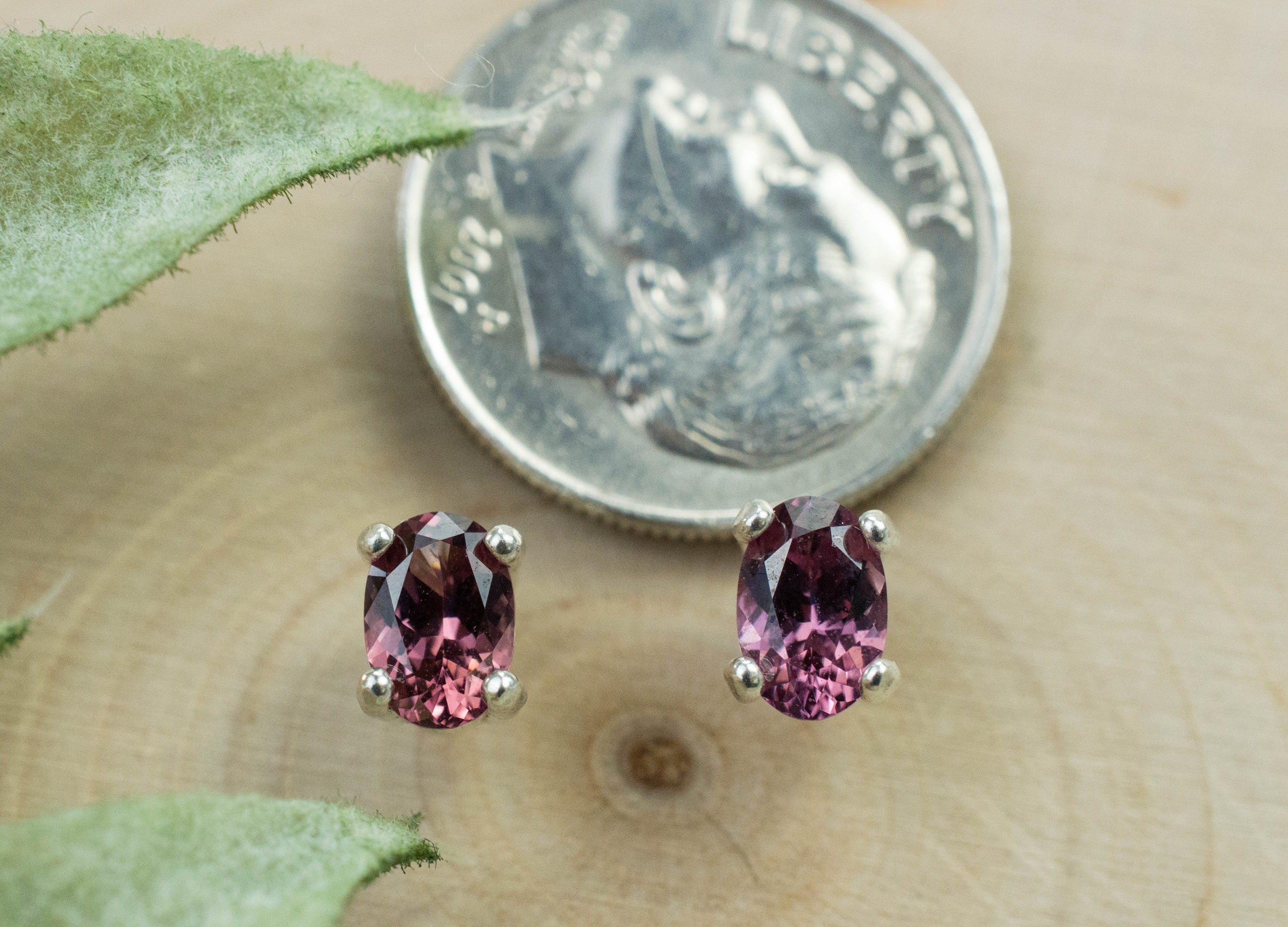 Cranberry Garnet Earrings, Natural Untreated Tanzanian Garnet; 1.010cts - Mark Oliver Gems