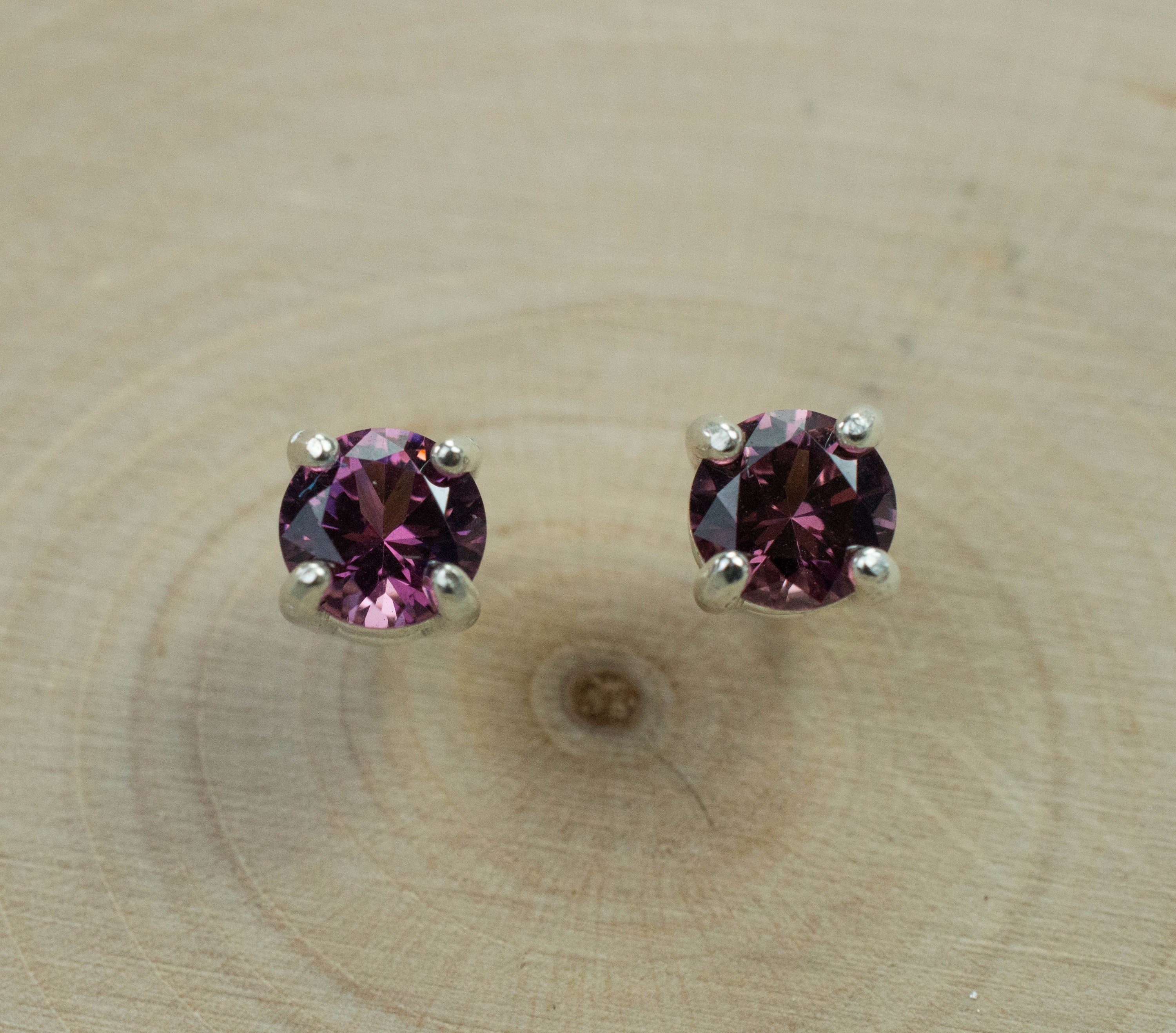 Cranberry Garnet Earrings, Natural Untreated Tanzanian Garnet; 1.050cts - Mark Oliver Gems