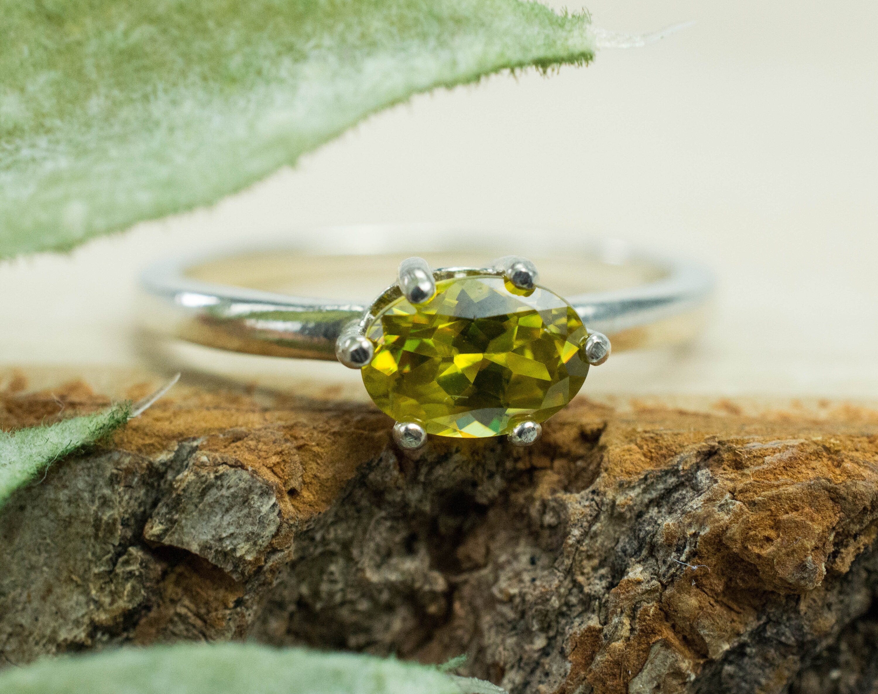 Sphene Ring, Genuine Untreated Pakistan Sphene; 0.780cts