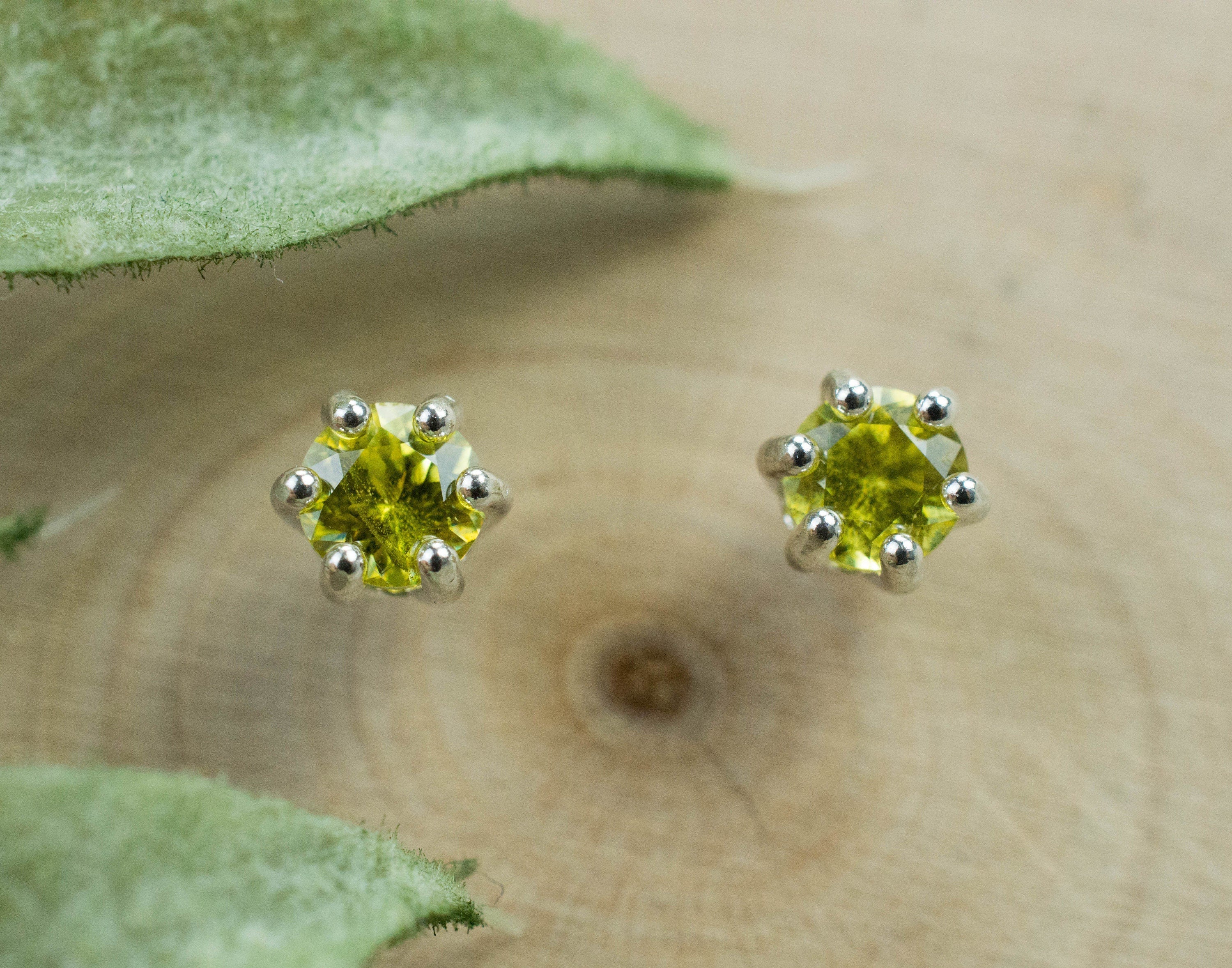 Sphene Earrings, Natural Untreated Pakistan Sphene; 0.515cts