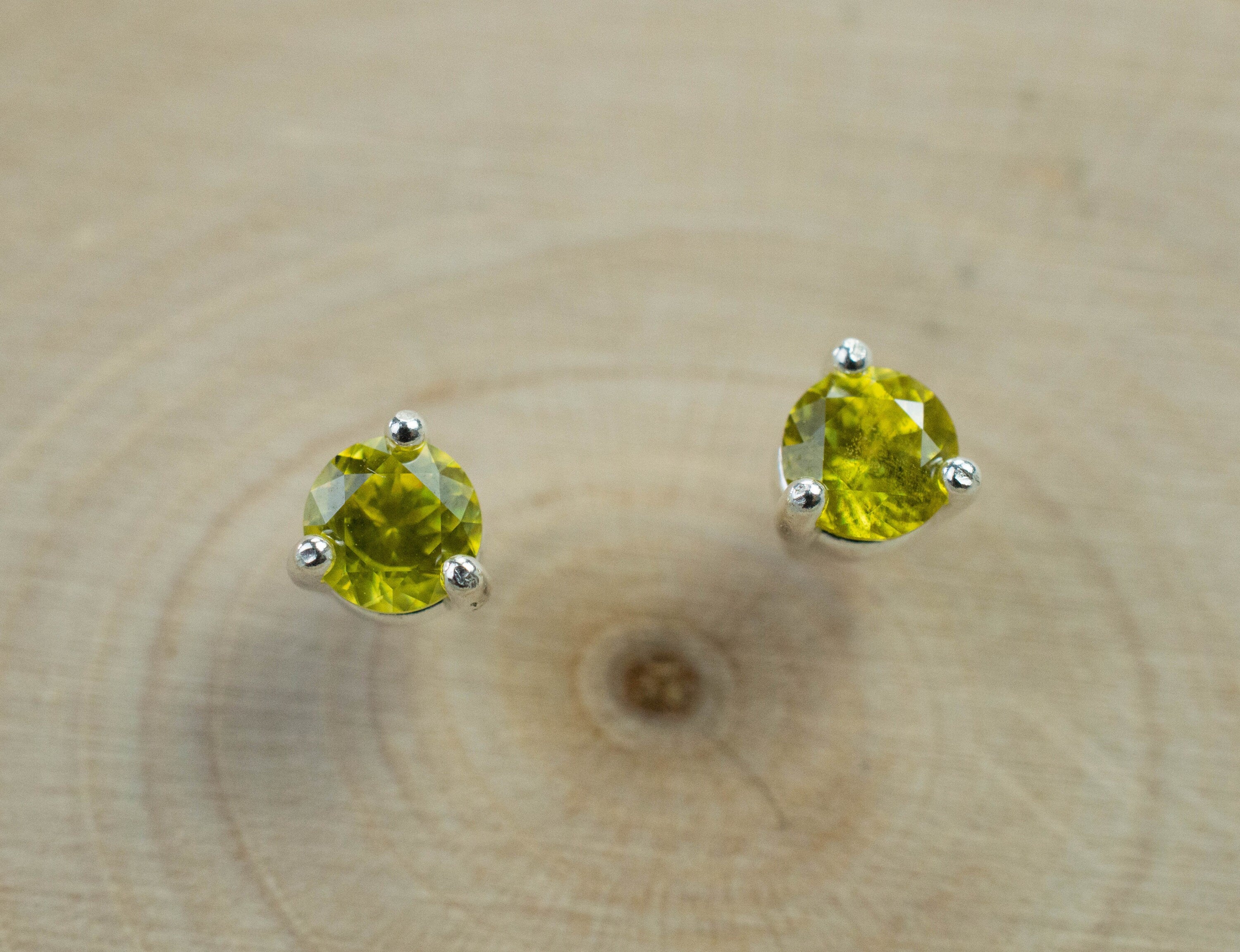 Sphene Earrings, Natural Untreated Pakistan Sphene; 0.560cts