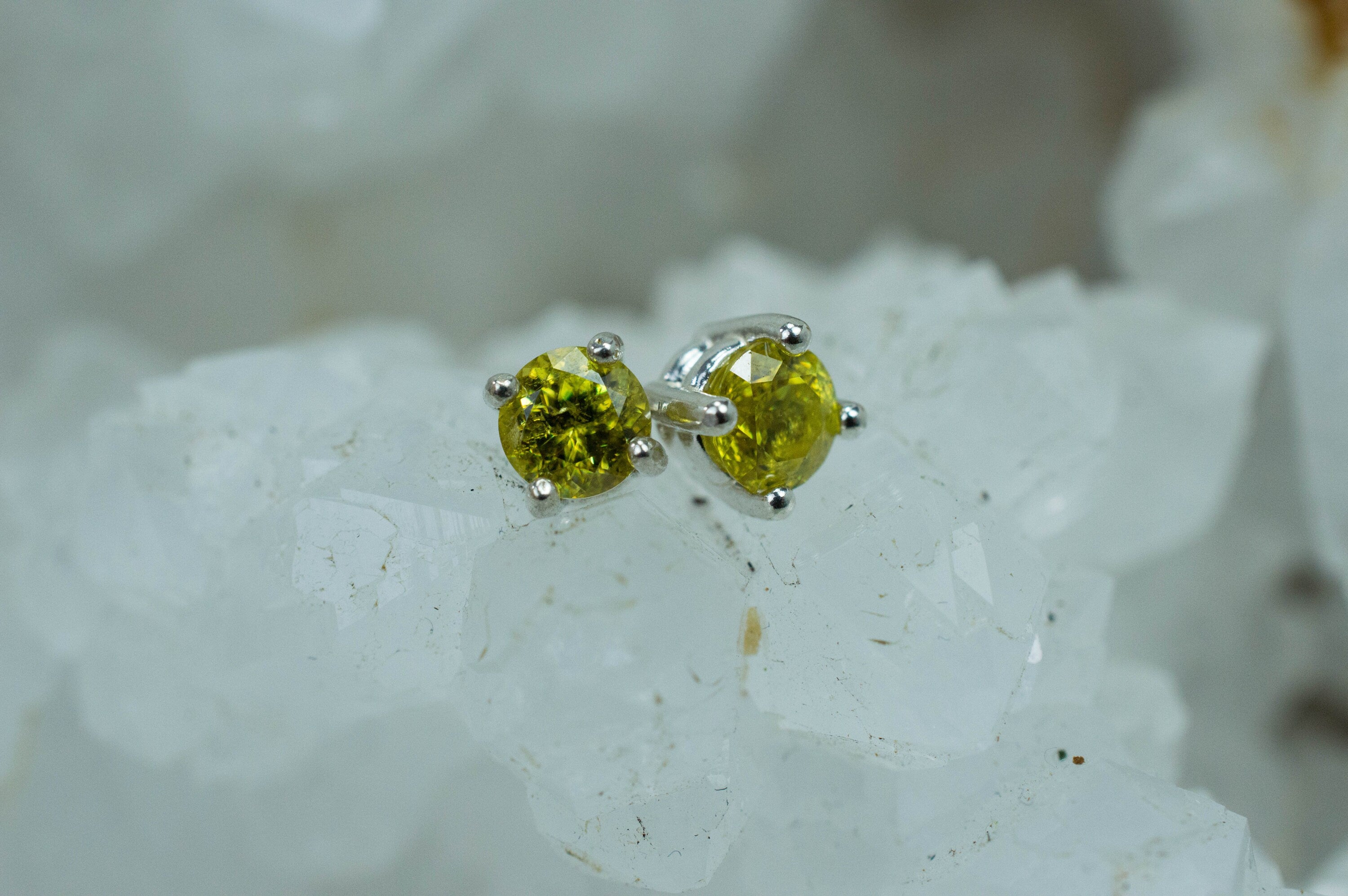 Sphene Earrings, Natural Untreated Pakistan Sphene; 0.570cts