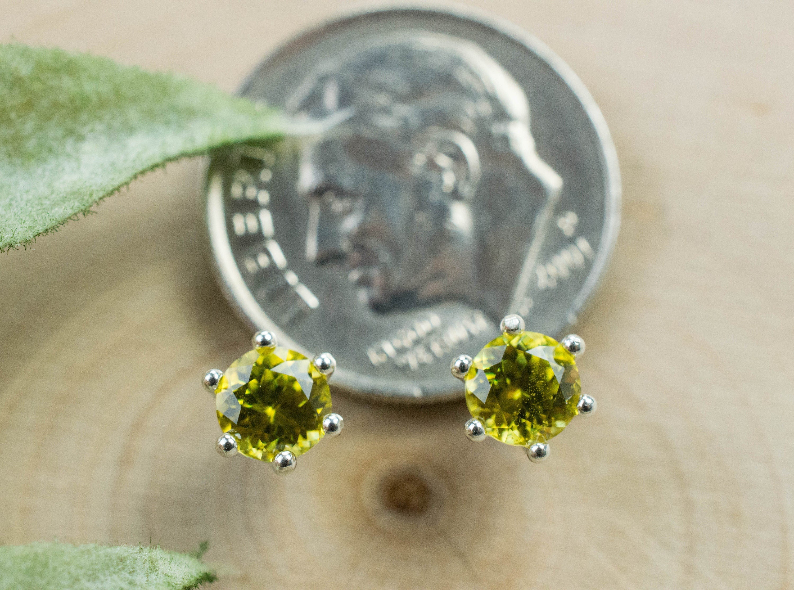 Sphene Earrings, Natural Untreated Pakistan Sphene; 0.850cts