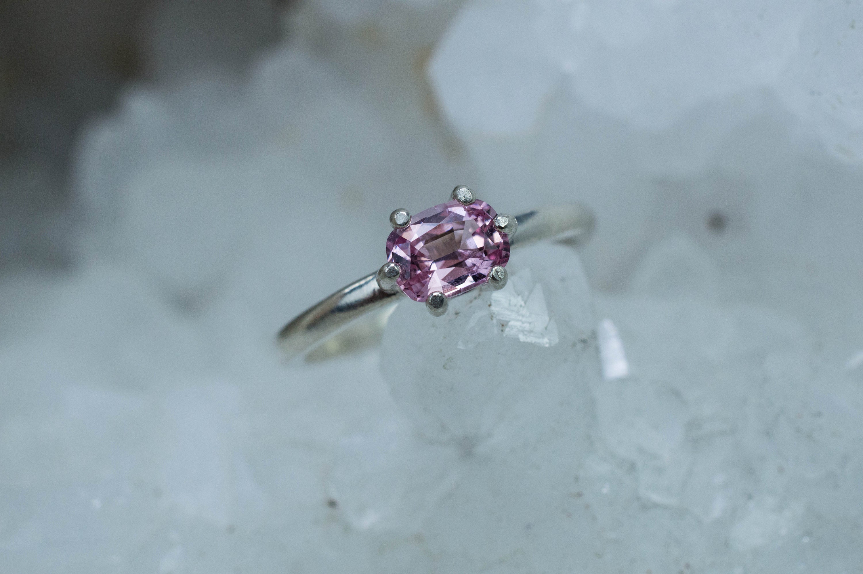 Pink Spinel Ring, Natural Untreated Vietnam Spinel; 0.800cts