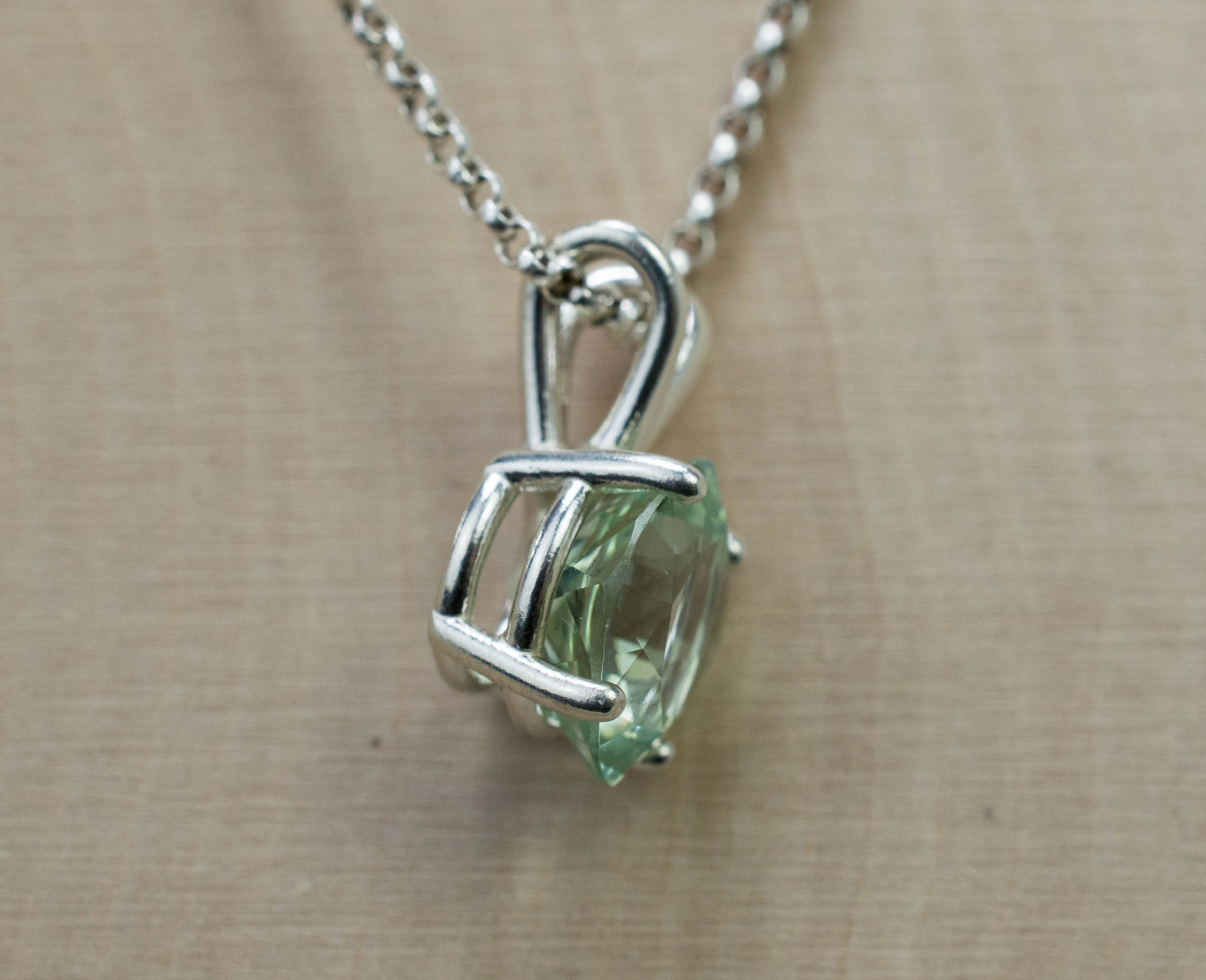 Prasiolite Pendant; Genuine Brazil Green Amethyst; 2.770cts